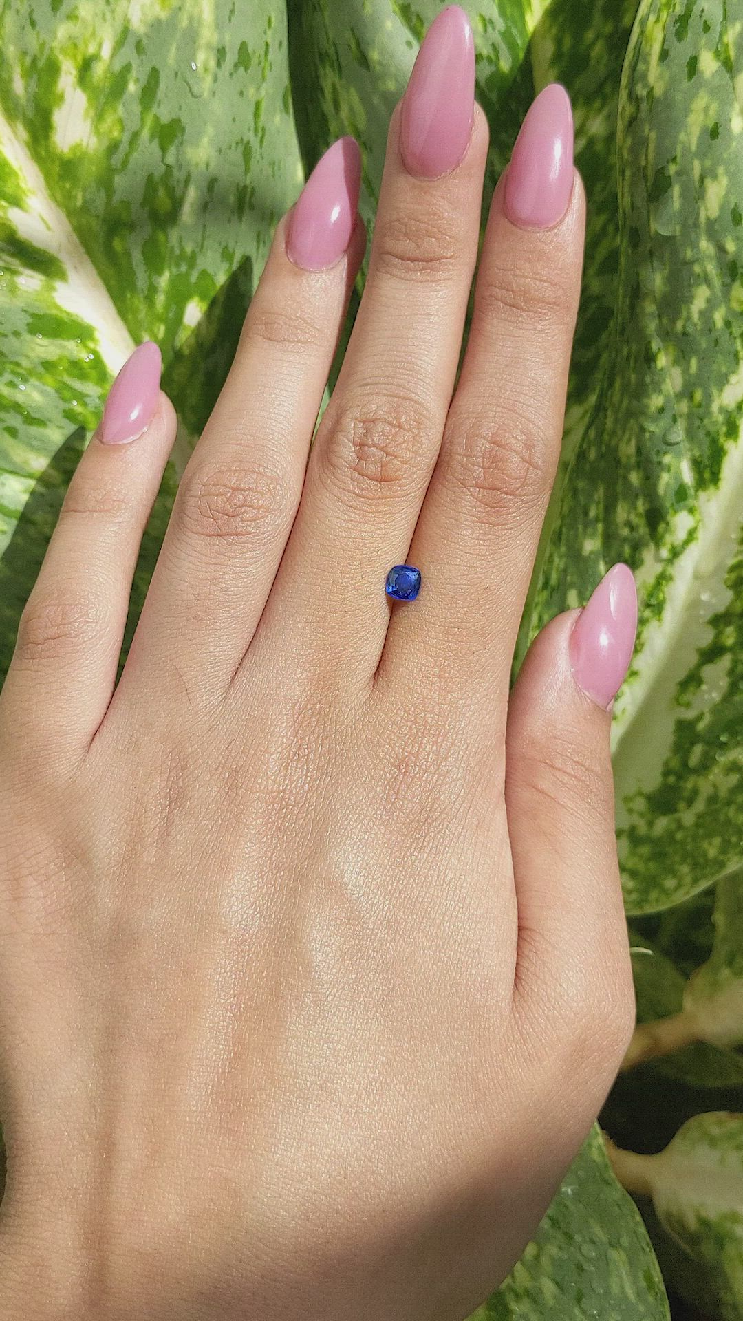 0.62 Ct. Blue Sapphire from Ceylon (Sri Lanka) Size Video