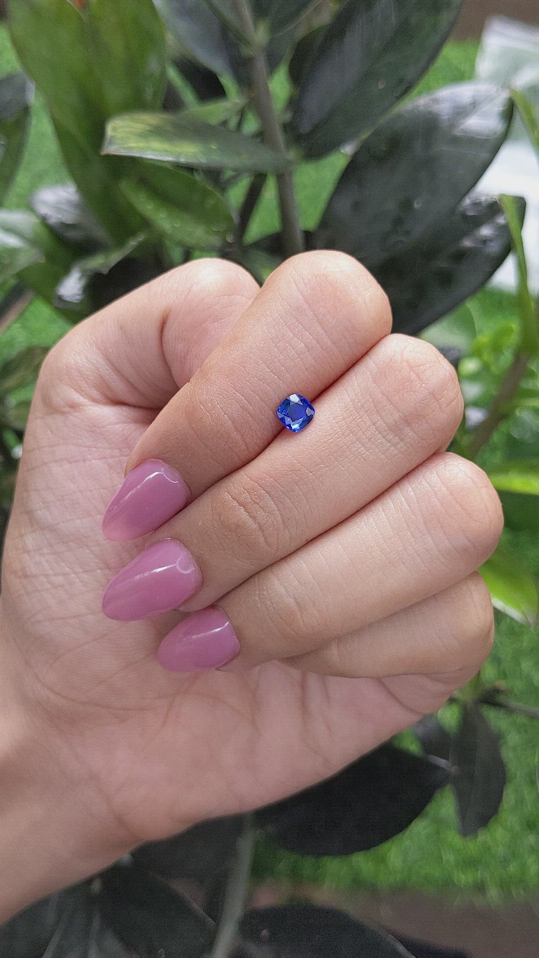 0.62 Ct. Blue Sapphire from Ceylon (Sri Lanka) Size Video
