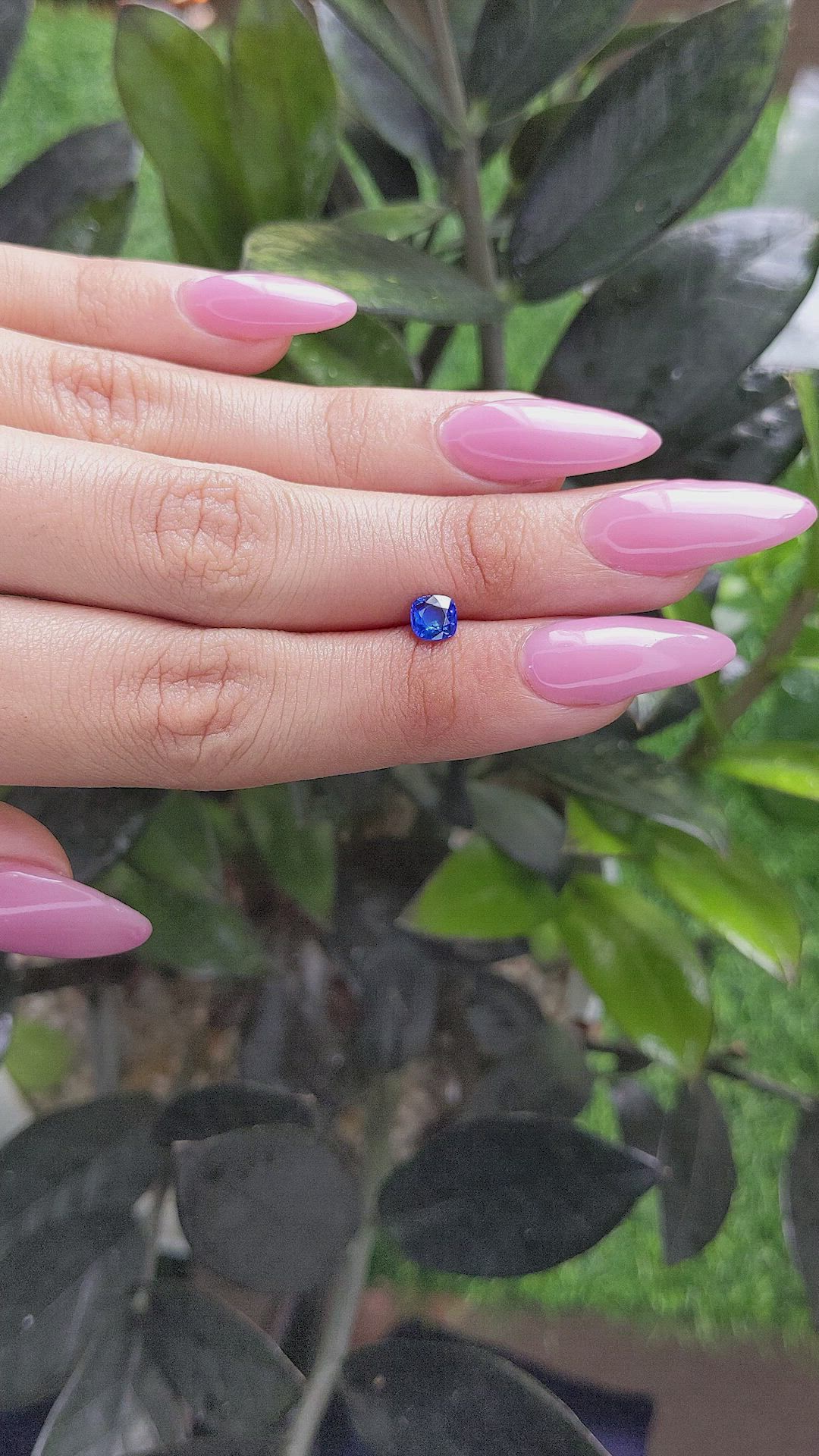 0.62 Ct. Blue Sapphire from Ceylon (Sri Lanka) Size Video