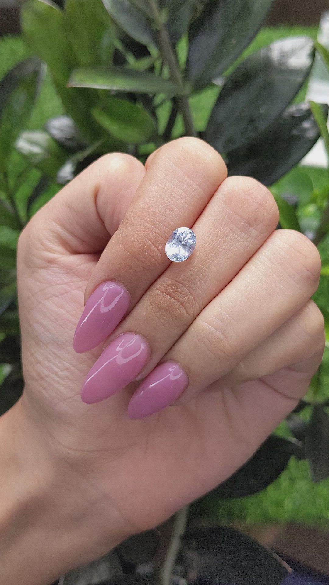 2.52 Ct. White Sapphire from Ceylon (Sri Lanka) Size Video