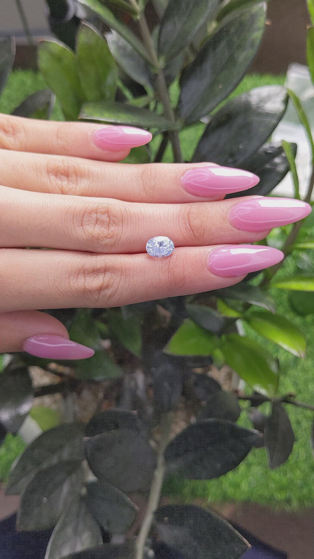 2.52 Ct. White Sapphire from Ceylon (Sri Lanka) Size Video