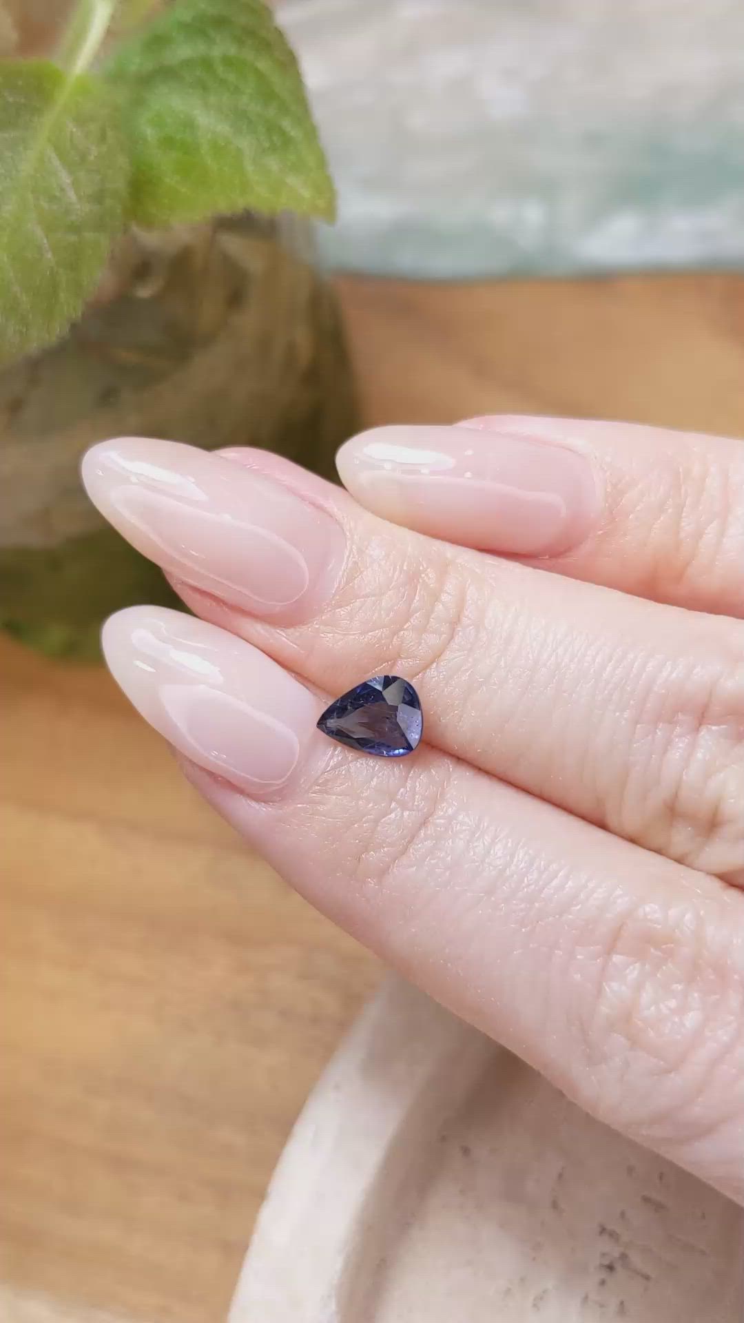 1.09 Ct. Blue Sapphire from Ceylon (Sri Lanka) Size Video