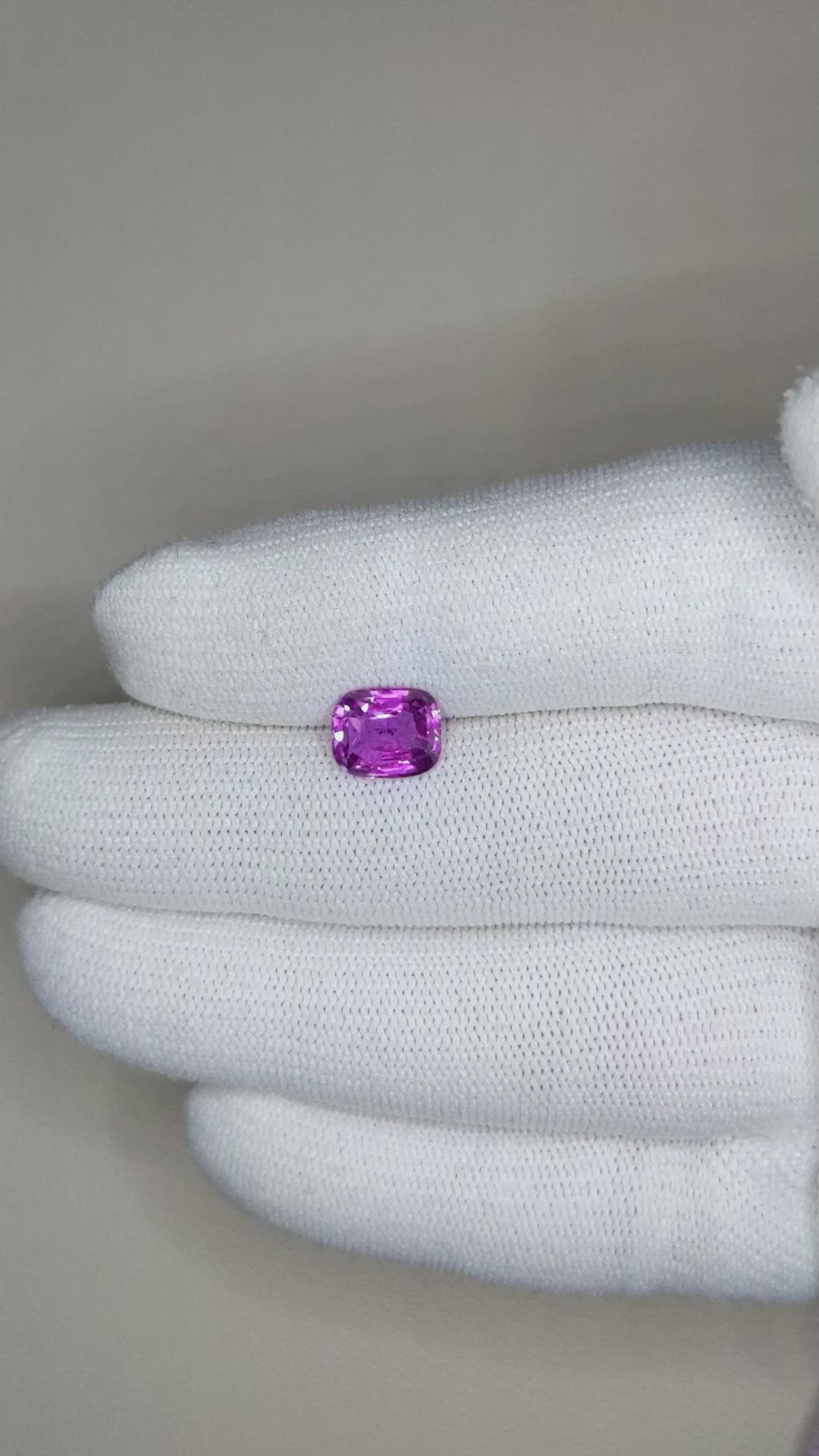 2.04 Ct. Pinkish Purple Sapphire from Ceylon (Sri Lanka) Size Video