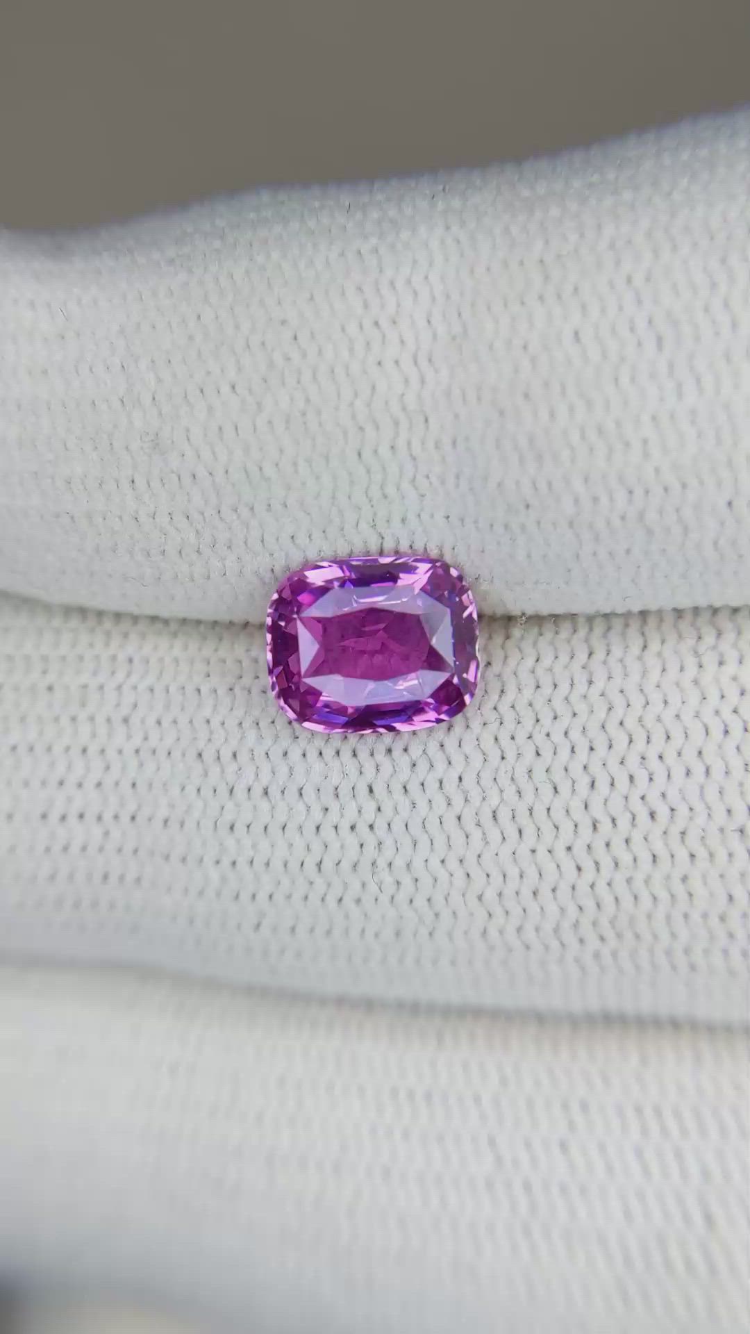 2.04 Ct. Pinkish Purple Sapphire from Ceylon (Sri Lanka) Size Video