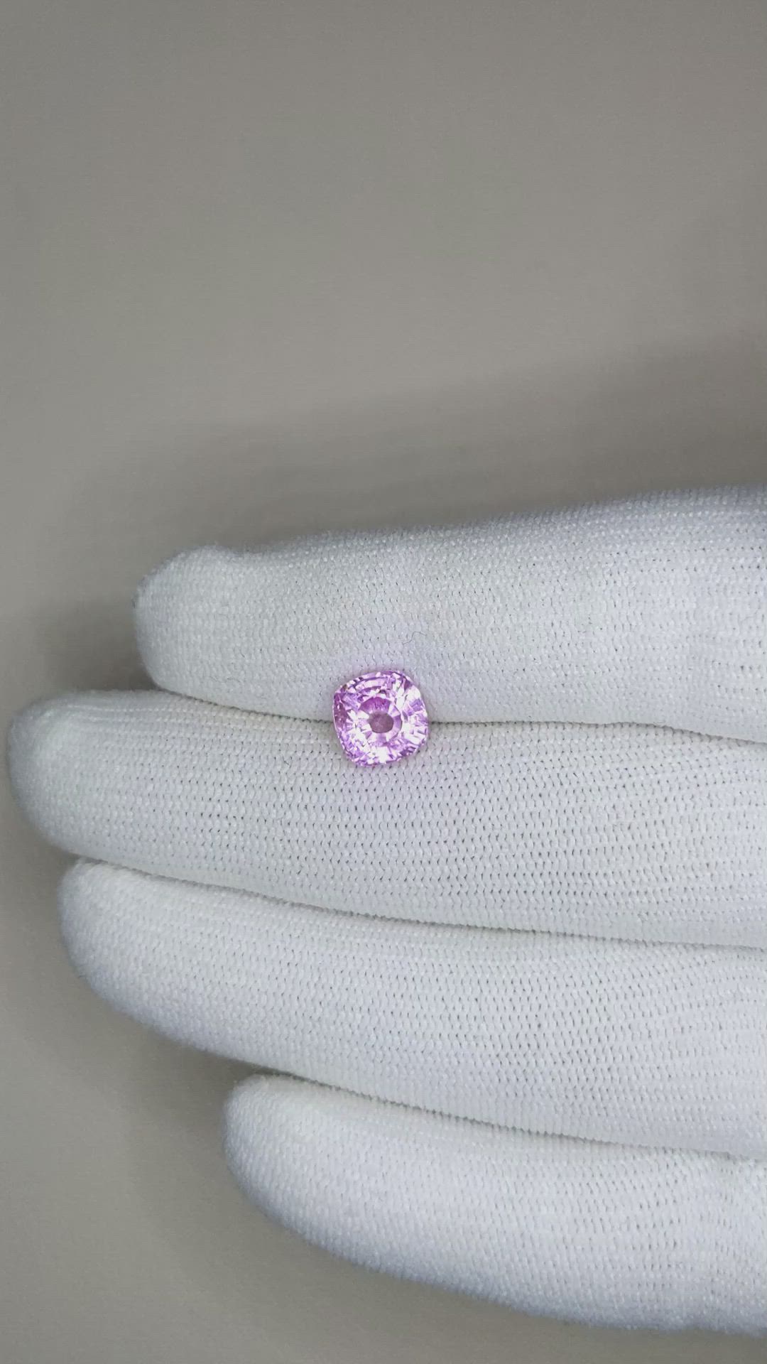 2.83 Ct. Pinkish Purple Sapphire from Ceylon (Sri Lanka) Size Video