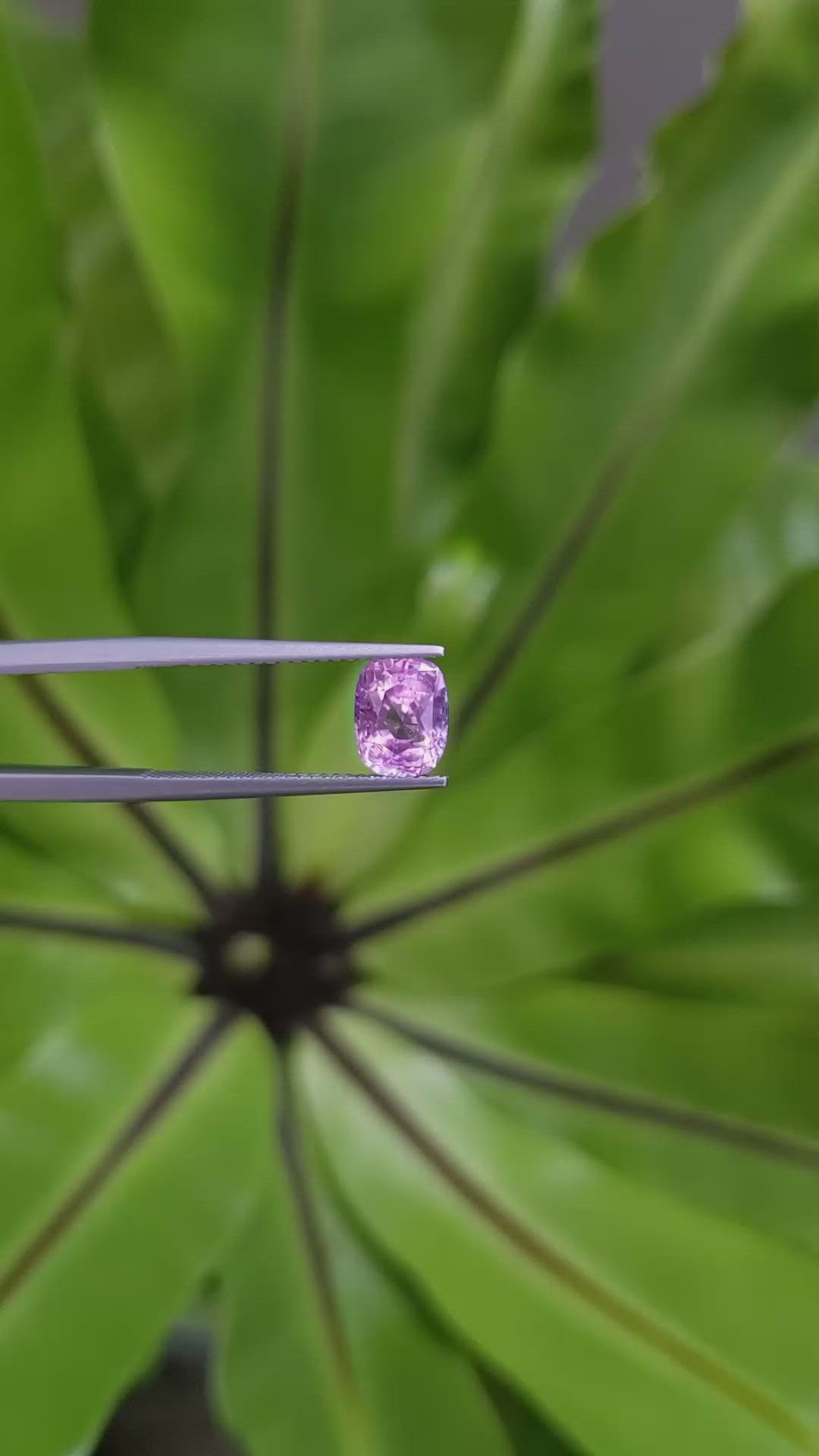 2.43 Ct. Pinkish Purple Sapphire from Ceylon (Sri Lanka) Size Video