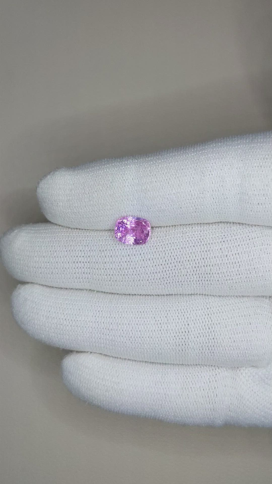 2.43 Ct. Pinkish Purple Sapphire from Ceylon (Sri Lanka) Size Video