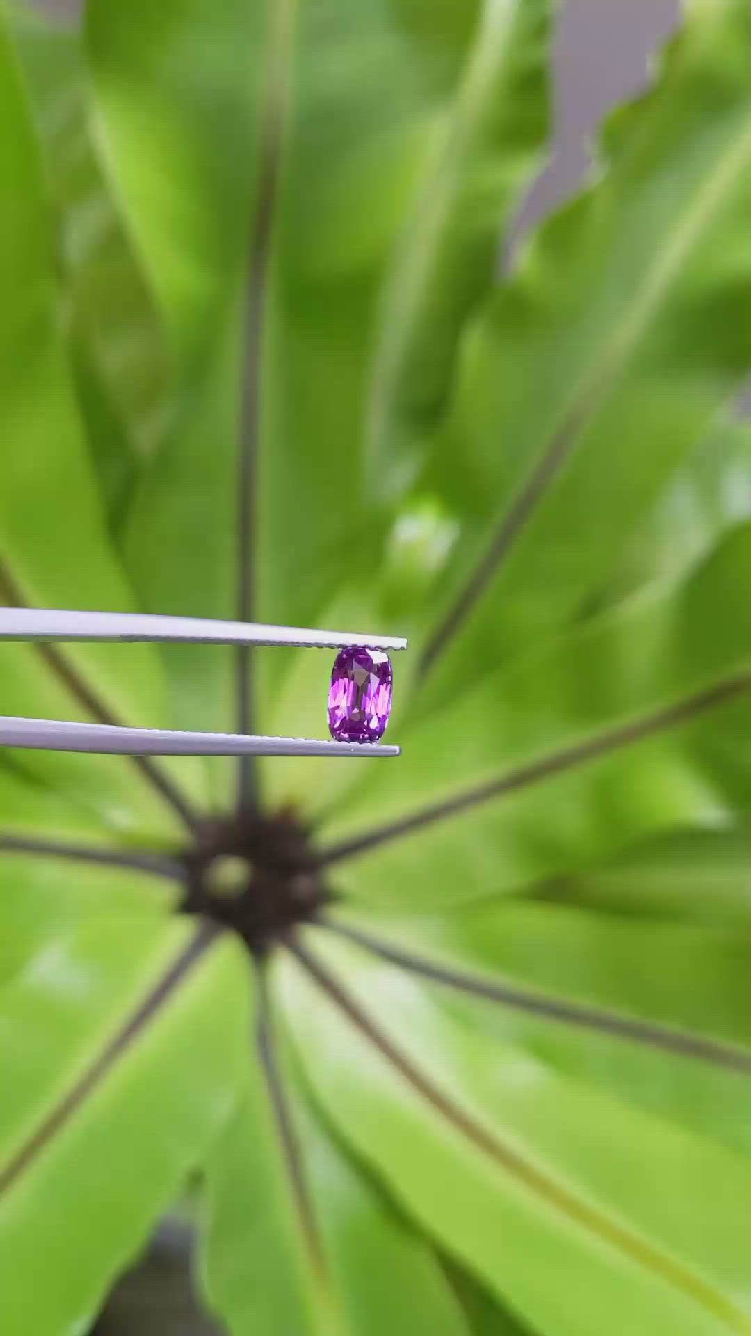 1.08 Ct. Purple Sapphire from Ceylon (Sri Lanka) Size Video