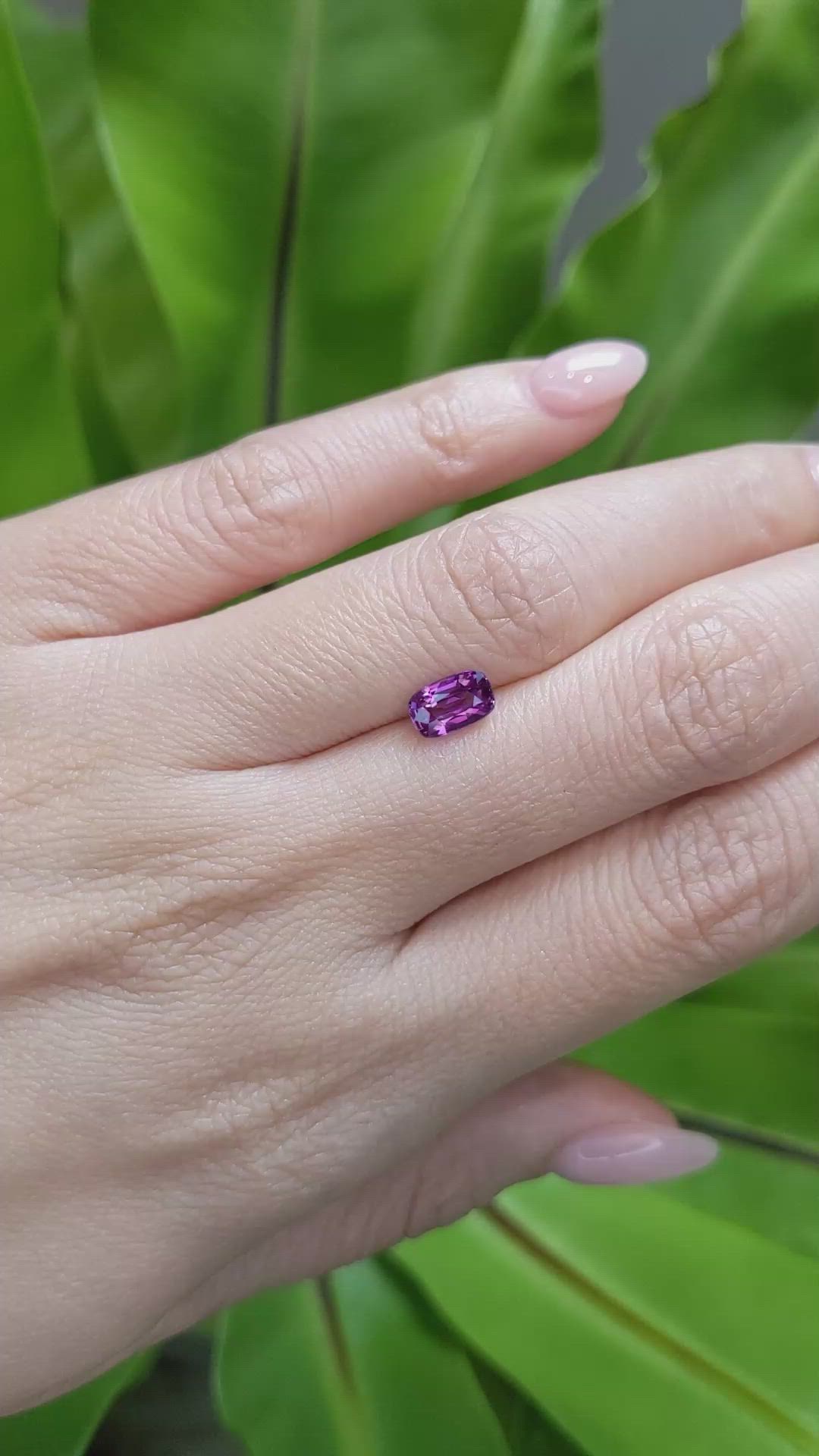 1.08 Ct. Purple Sapphire from Ceylon (Sri Lanka) Size Video