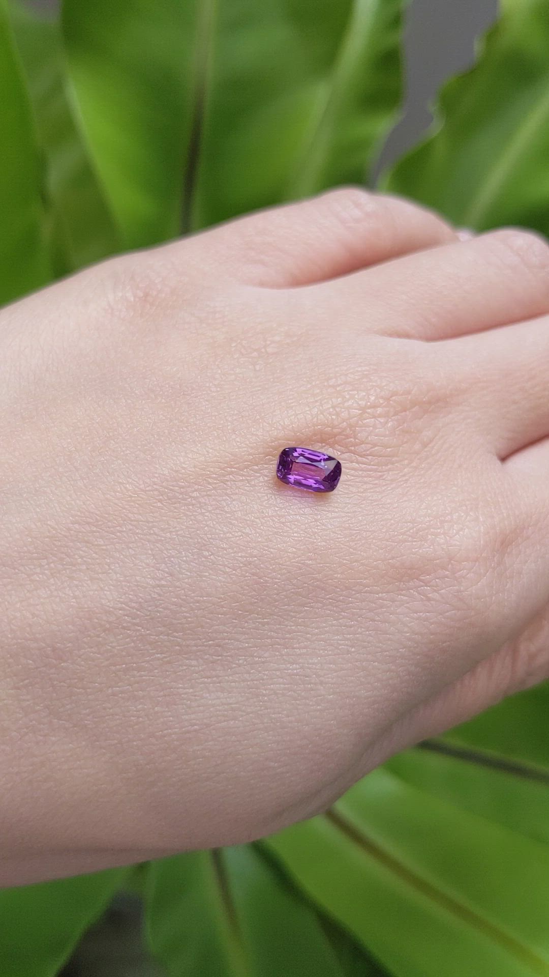 1.08 Ct. Purple Sapphire from Ceylon (Sri Lanka) Size Video