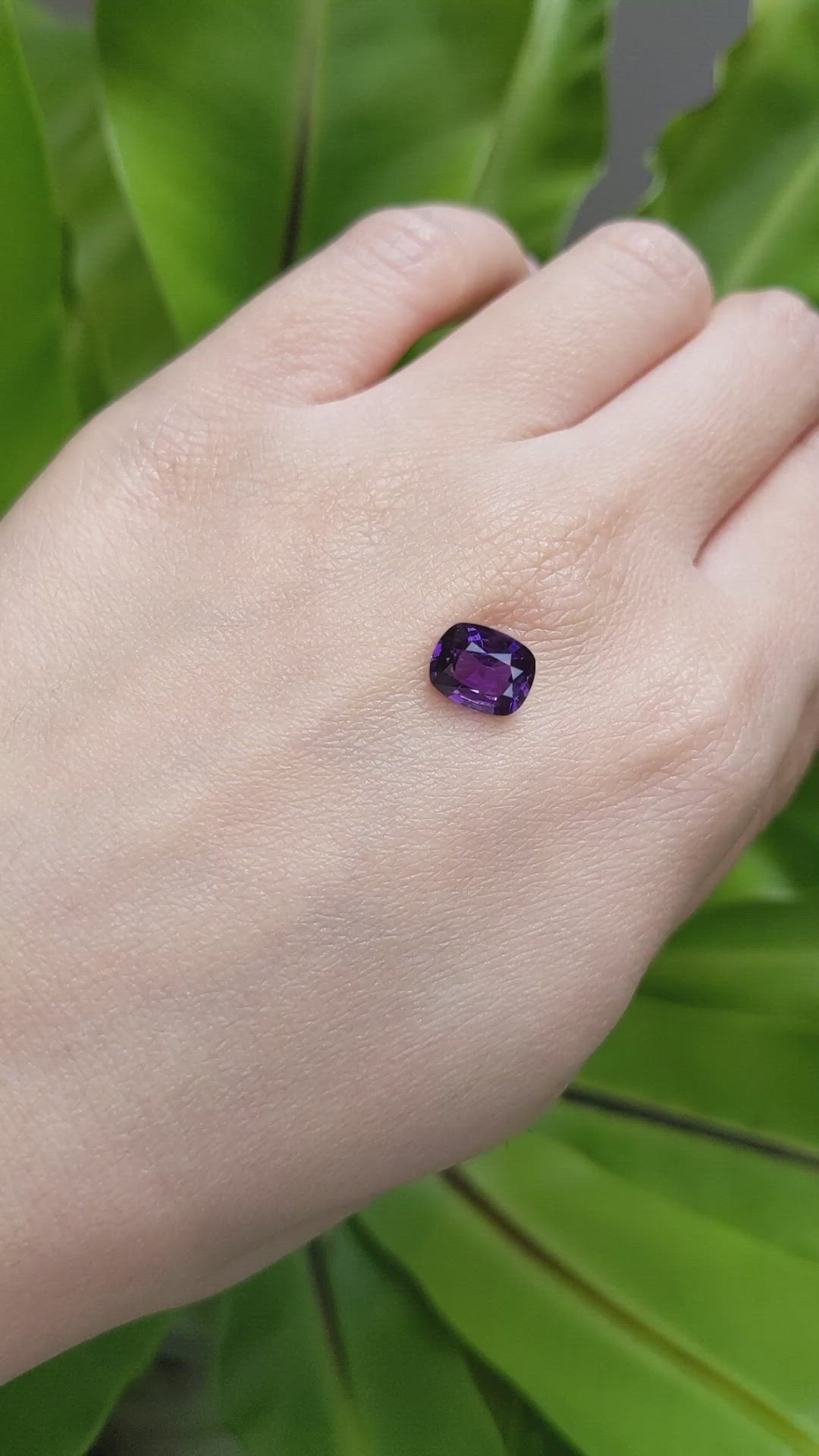 2.18 Ct. Purple Sapphire from Ceylon (Sri Lanka) Size Video