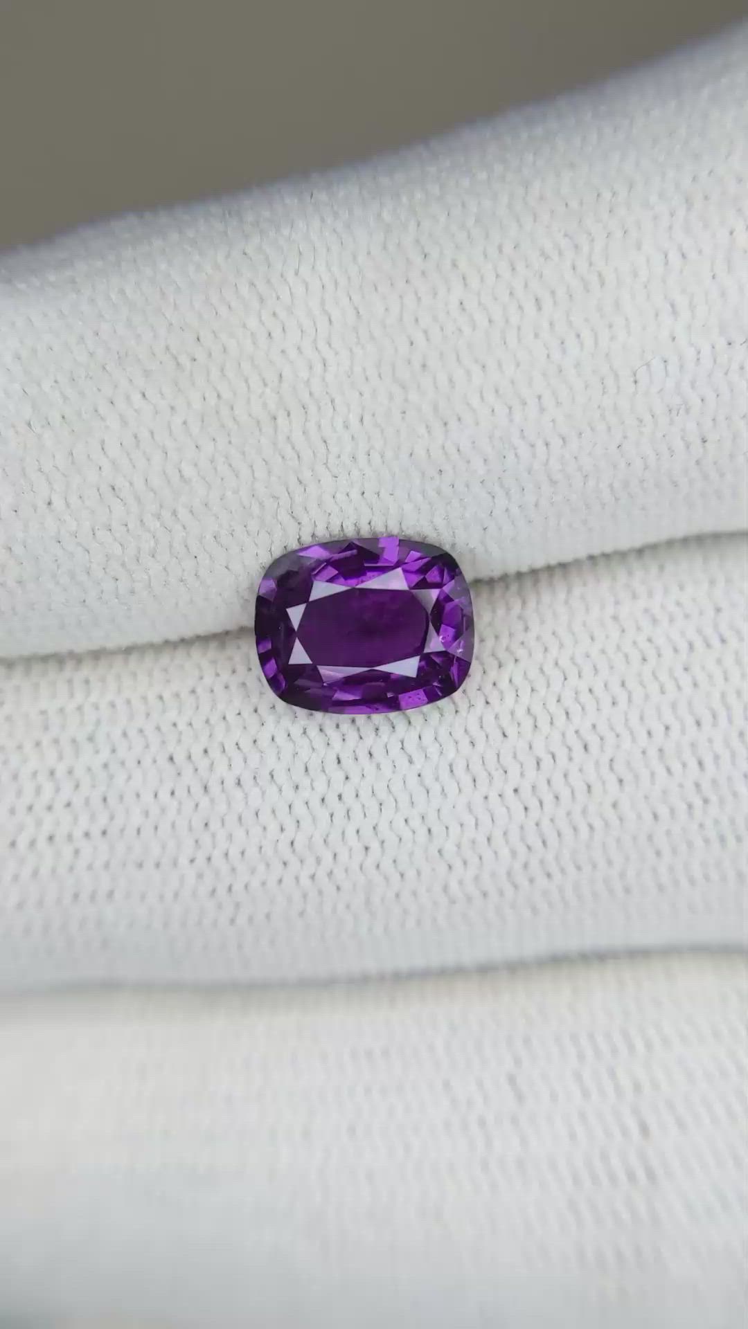 2.18 Ct. Purple Sapphire from Ceylon (Sri Lanka) Size Video