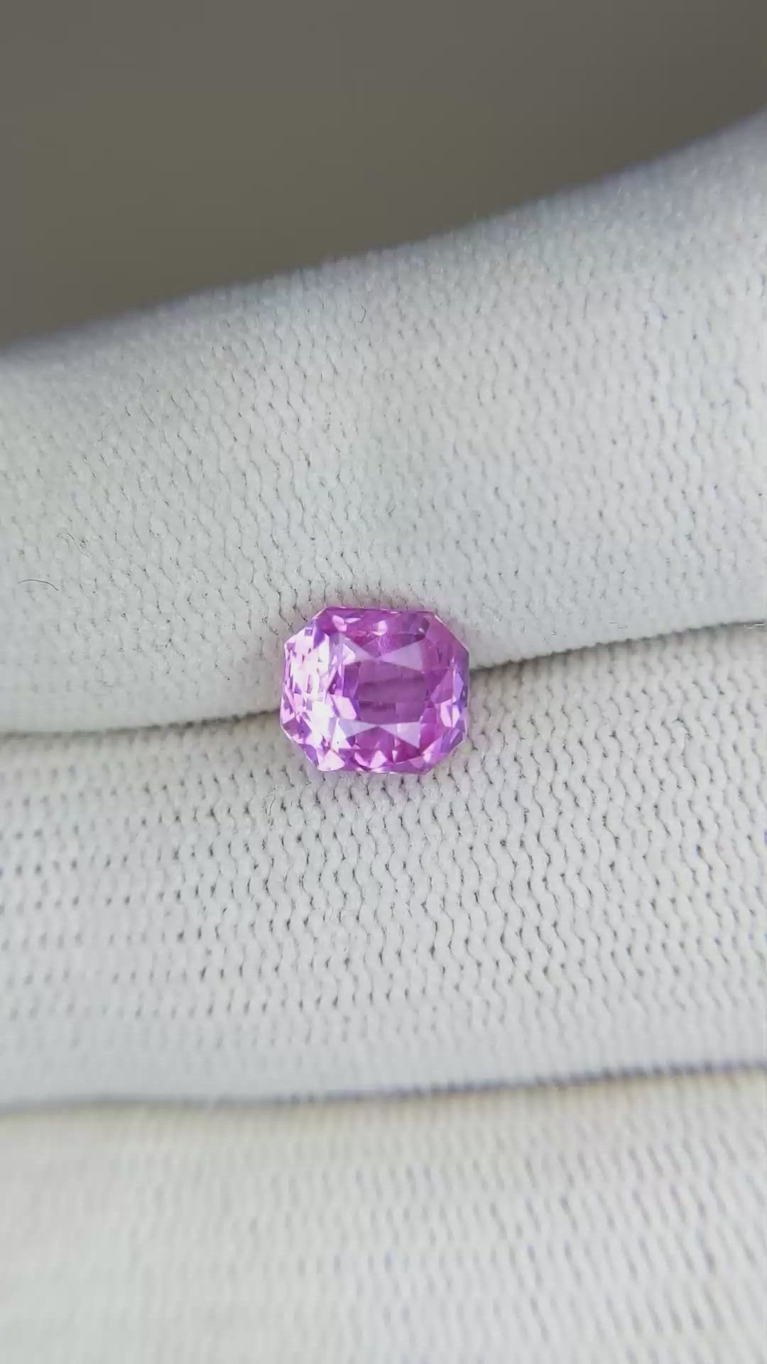 2.03 Ct. Purplish Pink Sapphire from Ceylon (Sri Lanka) Size Video