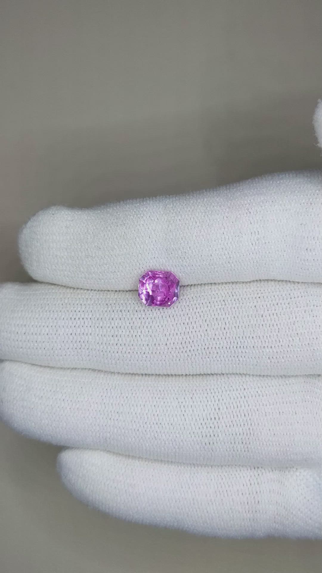 2.03 Ct. Purplish Pink Sapphire from Ceylon (Sri Lanka) Size Video