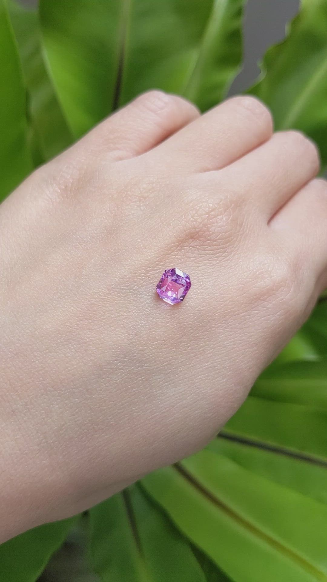 2.03 Ct. Purplish Pink Sapphire from Ceylon (Sri Lanka) Size Video