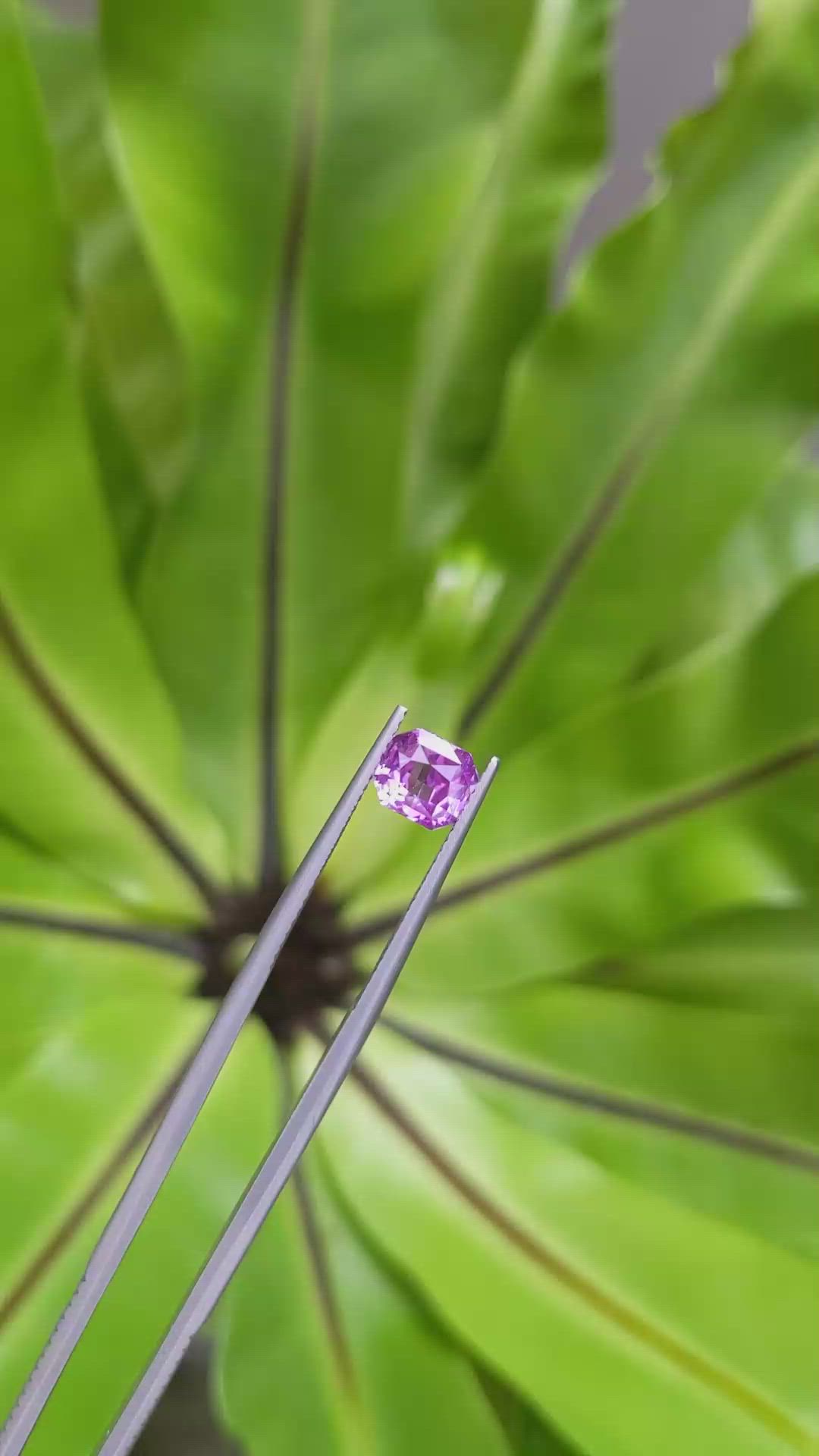 2.03 Ct. Purplish Pink Sapphire from Ceylon (Sri Lanka) Size Video