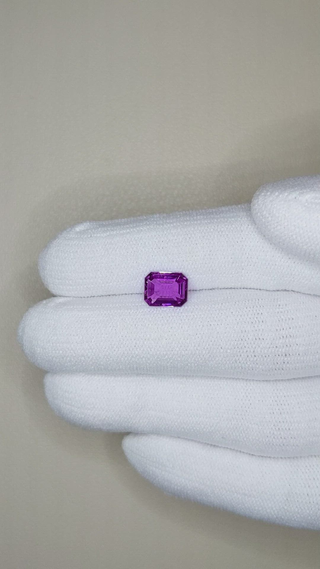 1.52 Ct. Pinkish Purple Sapphire from Ceylon (Sri Lanka) Size Video