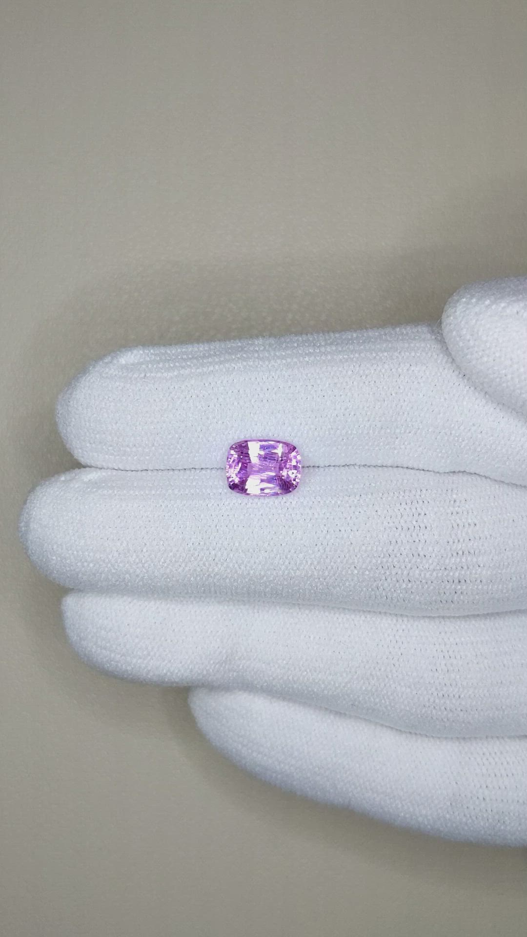 1.89 Ct. Pinkish Purple Sapphire from Ceylon (Sri Lanka) Size Video