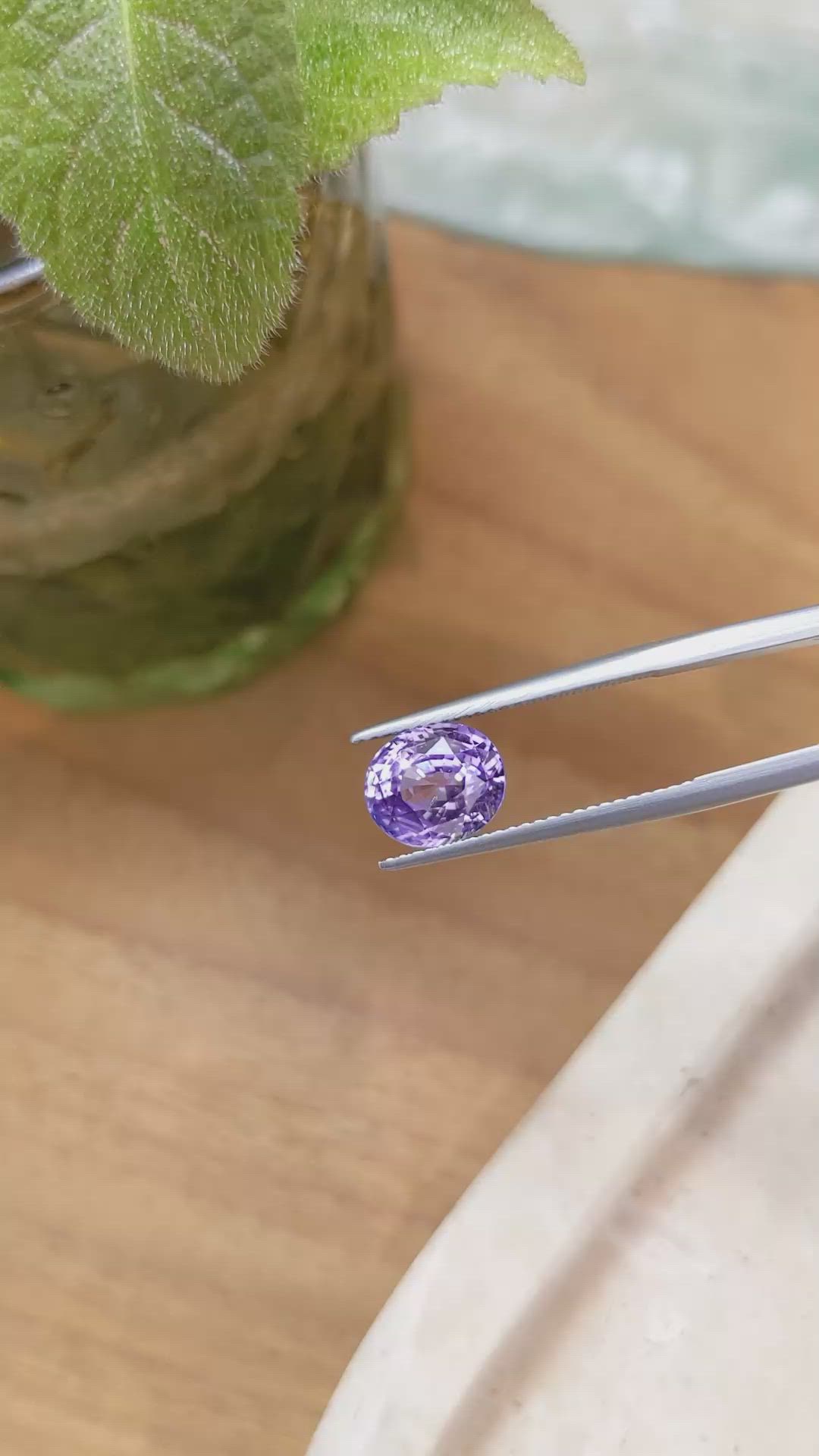4.10 Ct. Purple Sapphire from Ceylon (Sri Lanka) Size Video