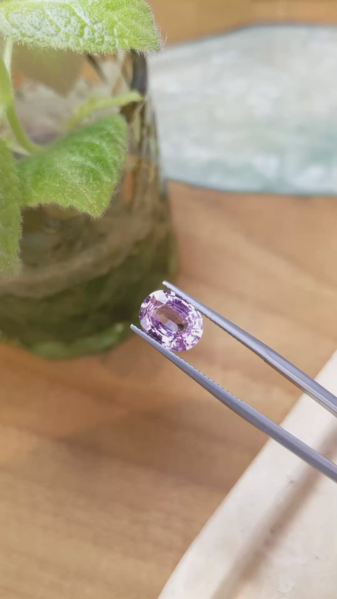 3.12 Ct. Purplish Pink Sapphire from Ceylon (Sri Lanka) Size Video