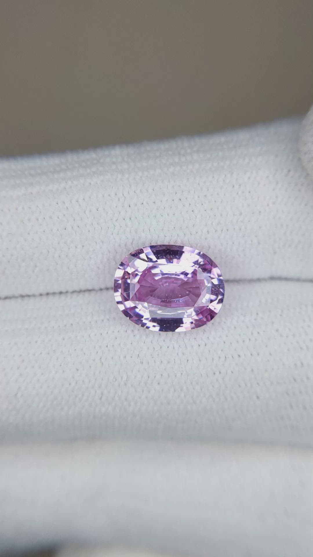 3.12 Ct. Purplish Pink Sapphire from Ceylon (Sri Lanka) Size Video