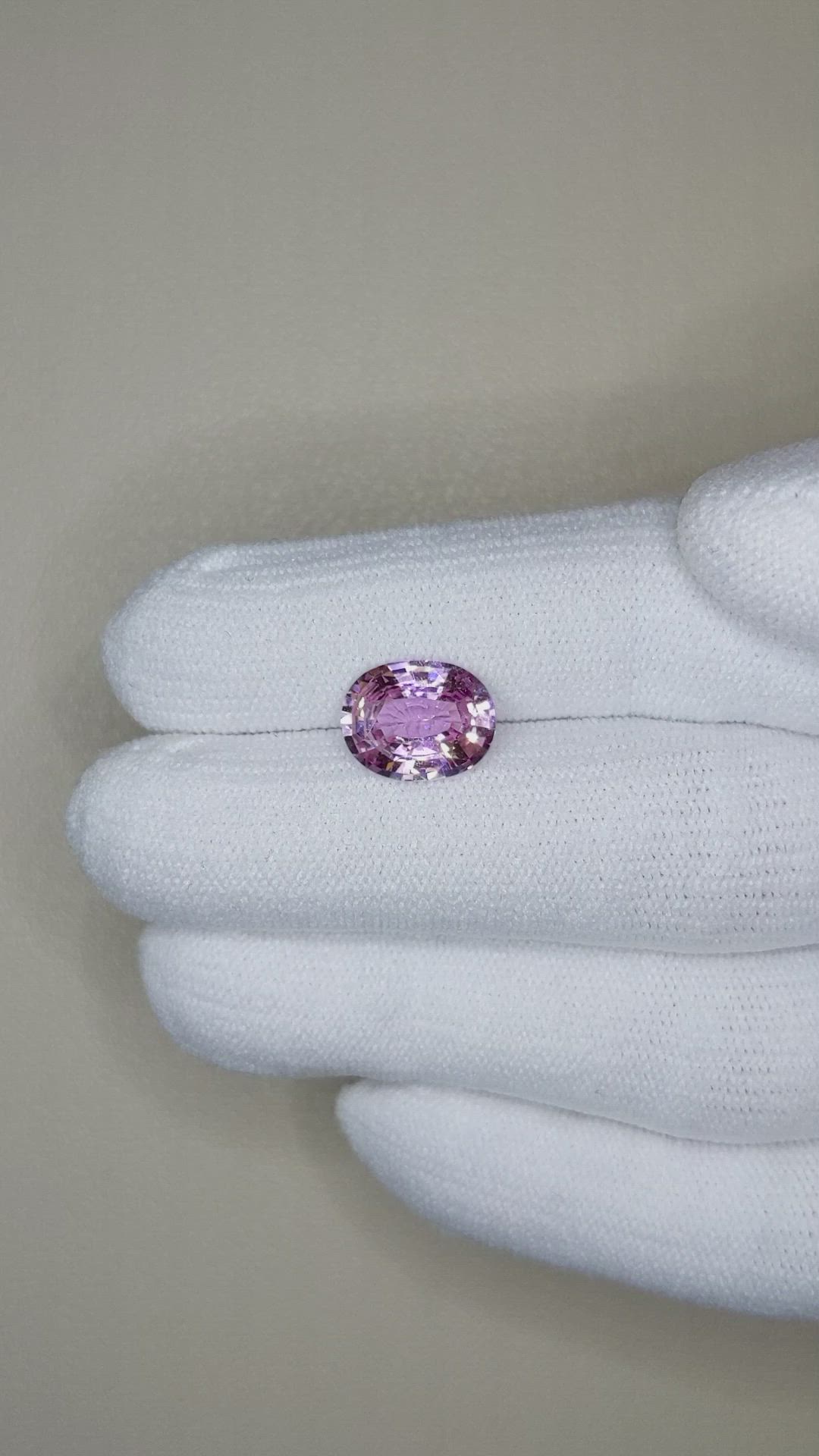 3.12 Ct. Purplish Pink Sapphire from Ceylon (Sri Lanka) Size Video