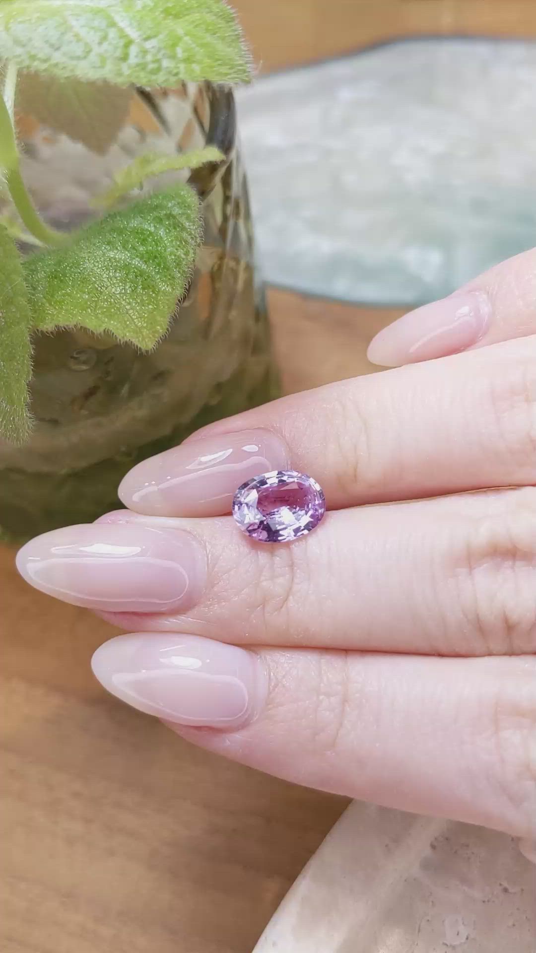 3.12 Ct. Purplish Pink Sapphire from Ceylon (Sri Lanka) Size Video