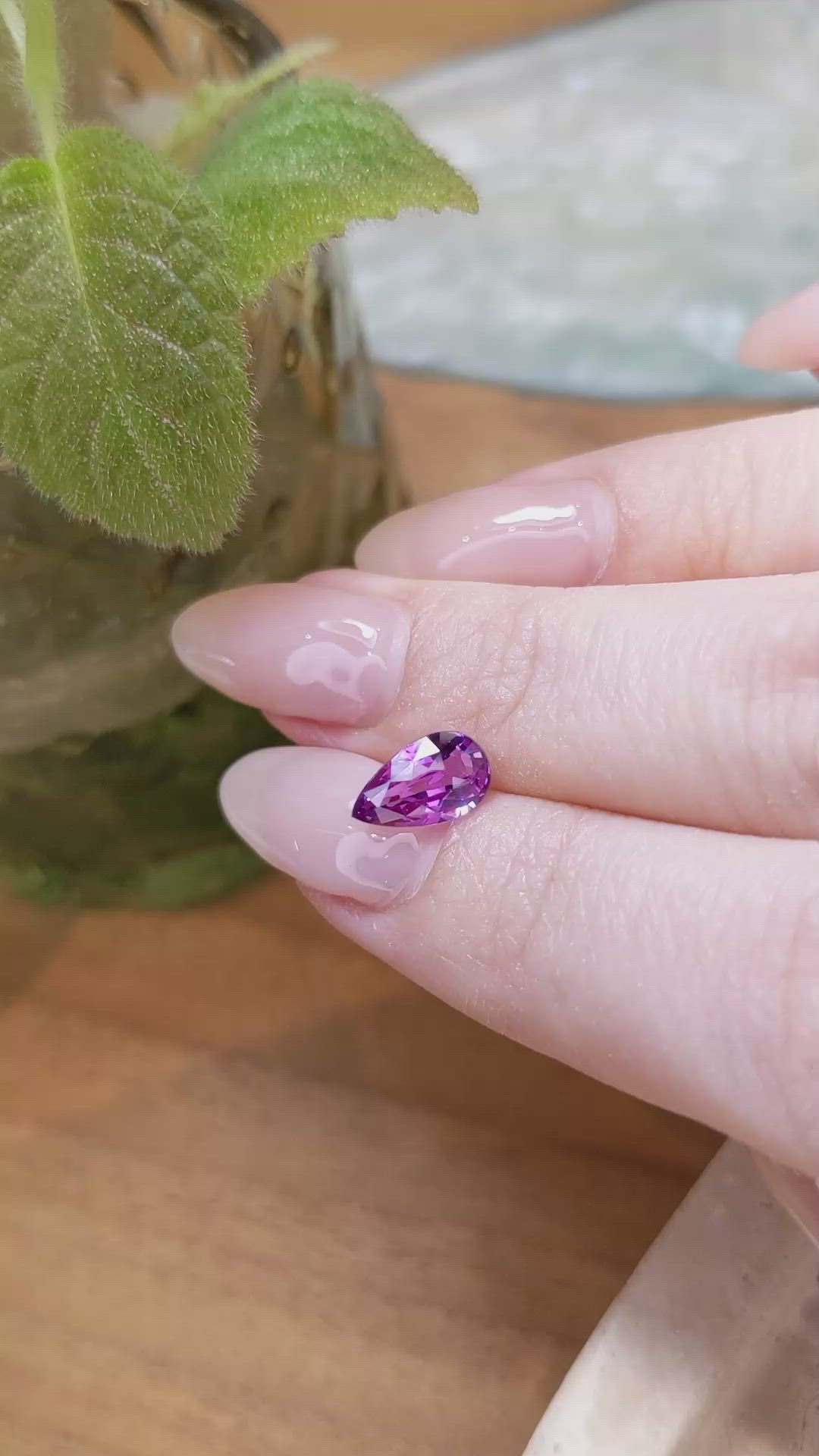 1.65 Ct. Purplish Pink Sapphire from Ceylon (Sri Lanka) Size Video