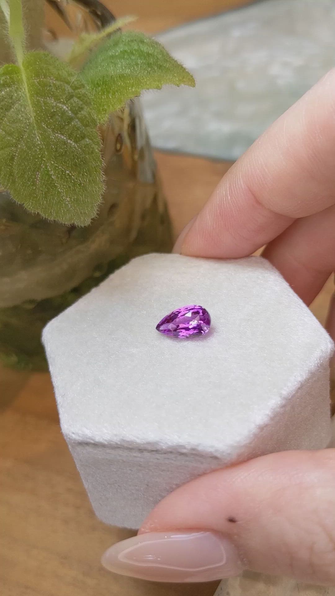 1.65 Ct. Purplish Pink Sapphire from Ceylon (Sri Lanka) Size Video