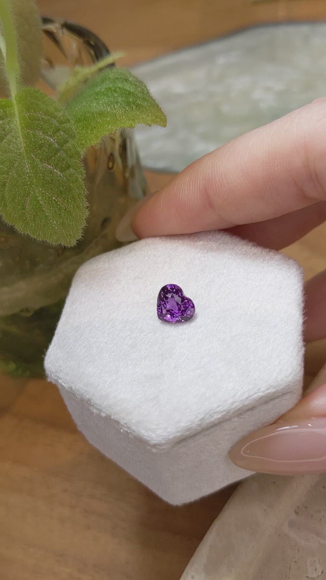 1.74 Ct. Pinkish Purple Sapphire from Ceylon (Sri Lanka) Size Video