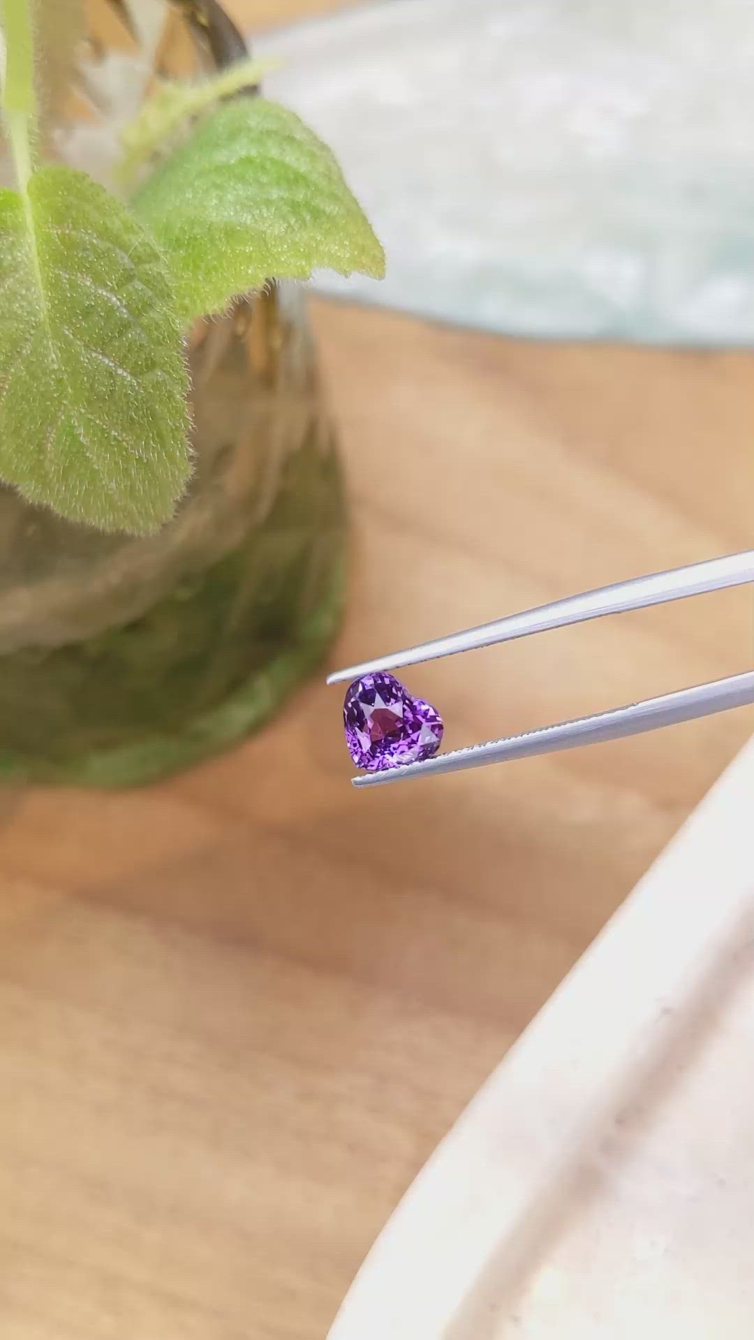 1.74 Ct. Pinkish Purple Sapphire from Ceylon (Sri Lanka) Size Video