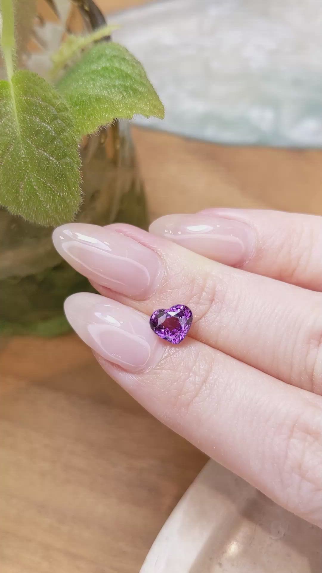 1.74 Ct. Pinkish Purple Sapphire from Ceylon (Sri Lanka) Size Video