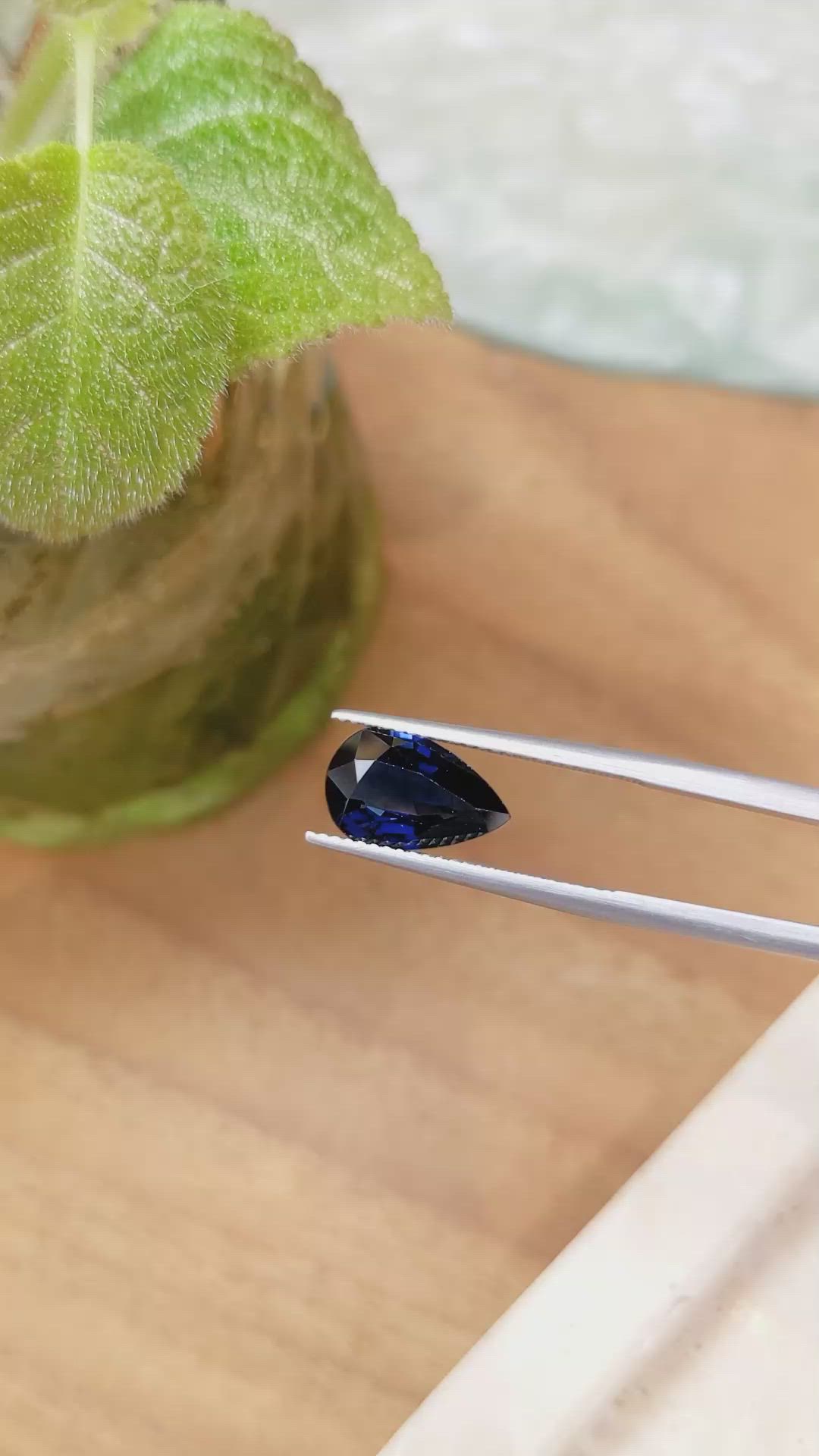 3.06 Ct. Blue Sapphire from Ceylon (Sri Lanka) Size Video