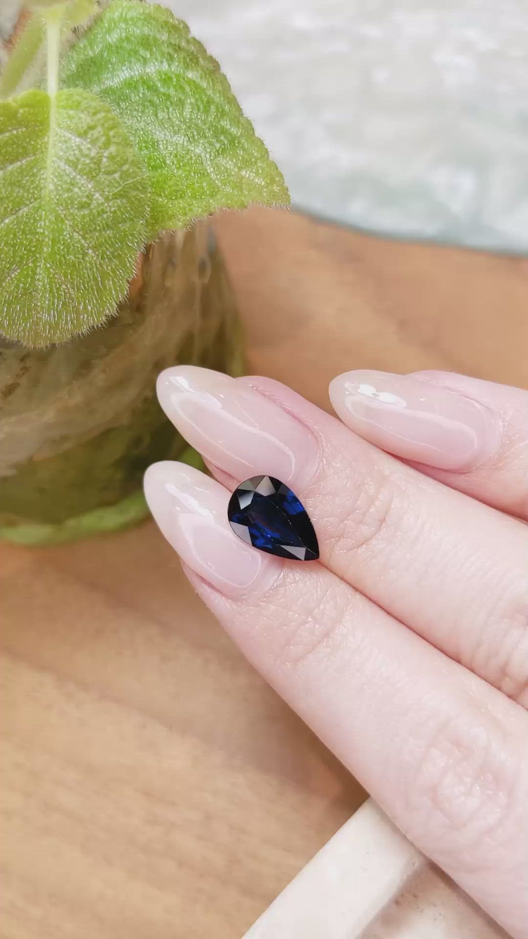 3.06 Ct. Blue Sapphire from Ceylon (Sri Lanka) Size Video