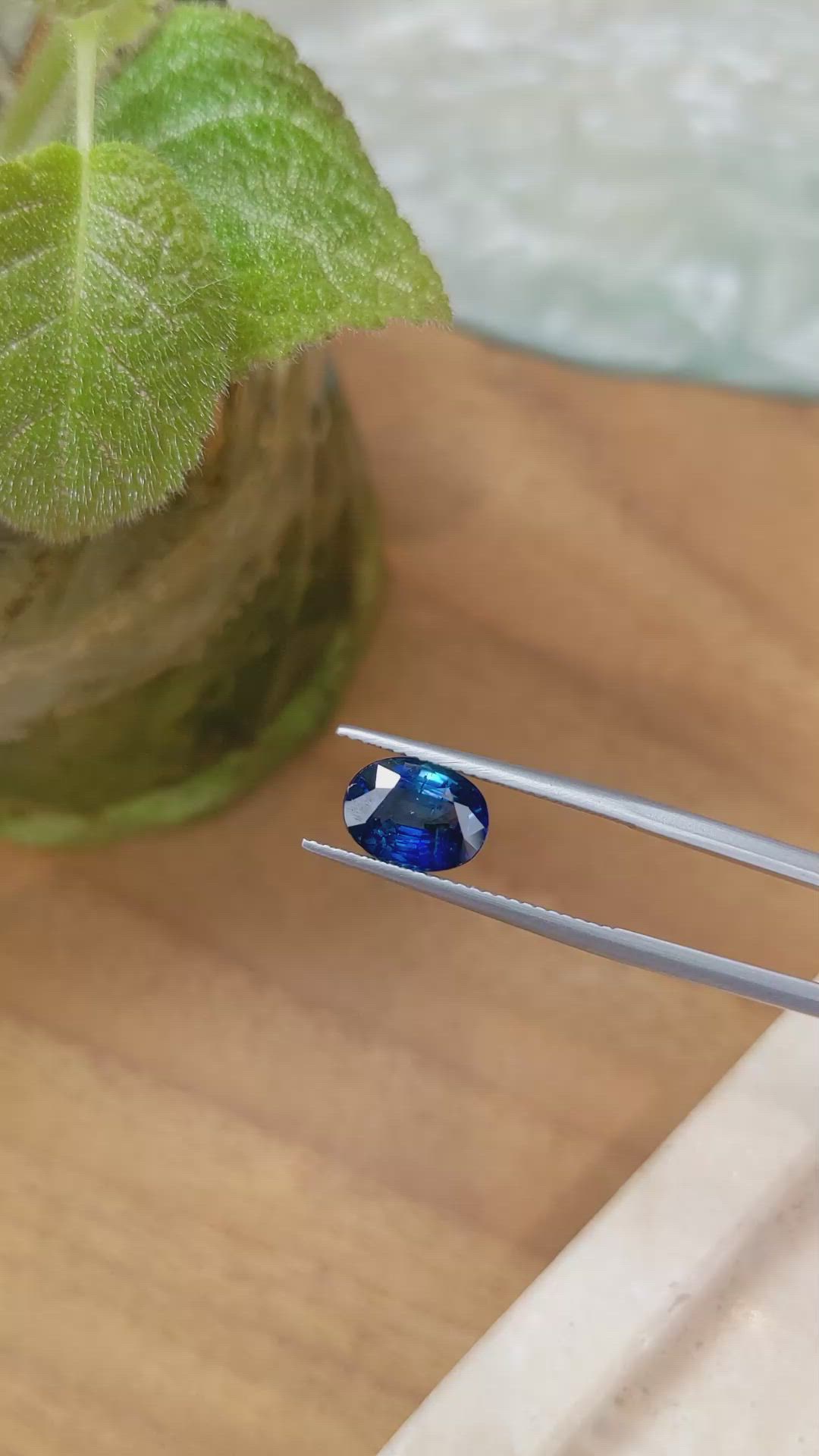 3.05 Ct. Blue Sapphire from Ceylon (Sri Lanka) Size Video