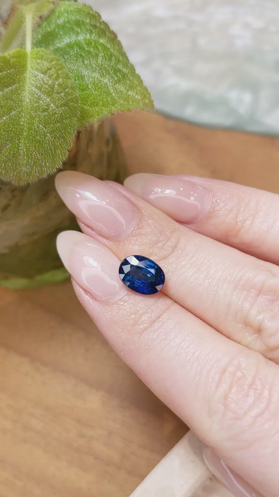 3.05 Ct. Blue Sapphire from Ceylon (Sri Lanka) Size Video