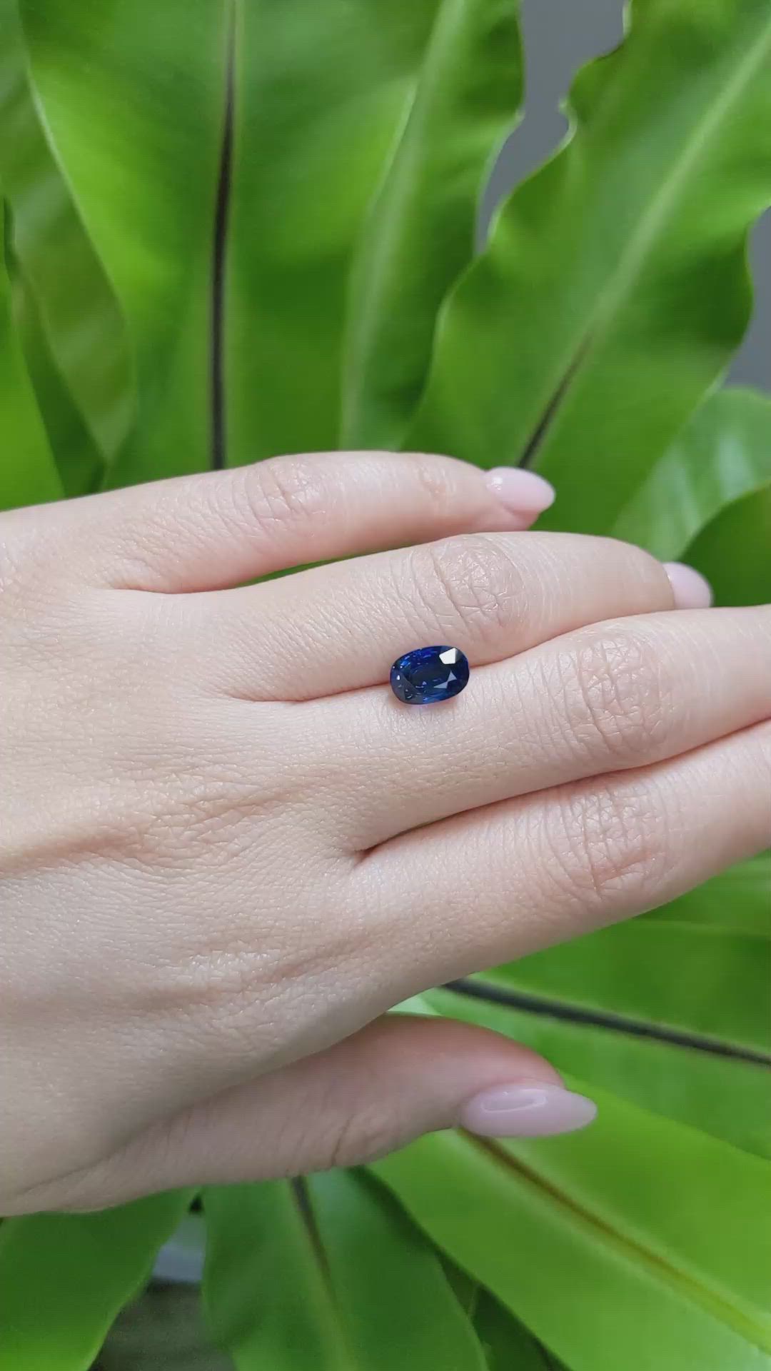 2.74 Ct. Blue Sapphire from Ceylon (Sri Lanka) Size Video