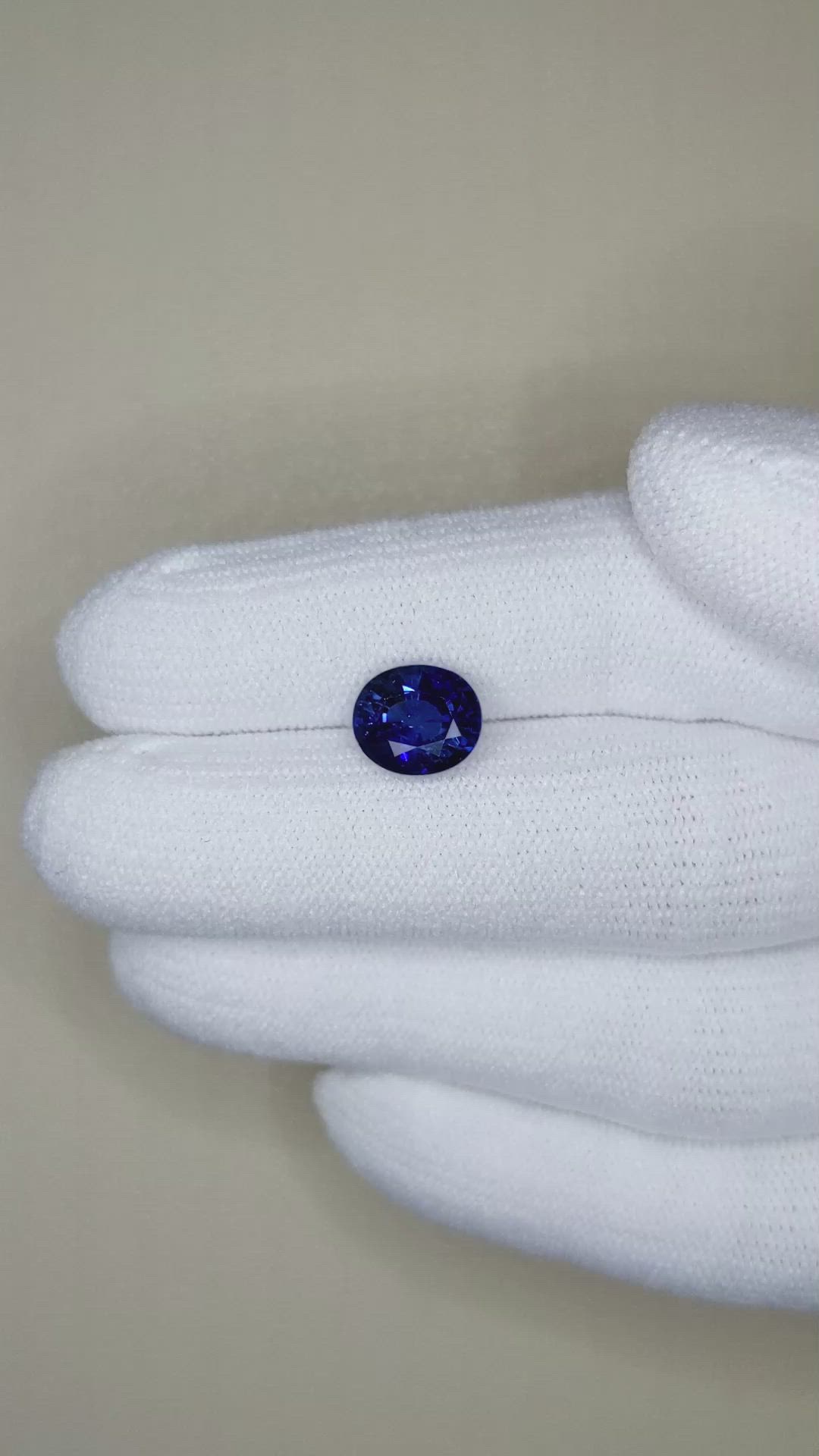 2.98 Ct. Blue Sapphire from Ceylon (Sri Lanka) Size Video