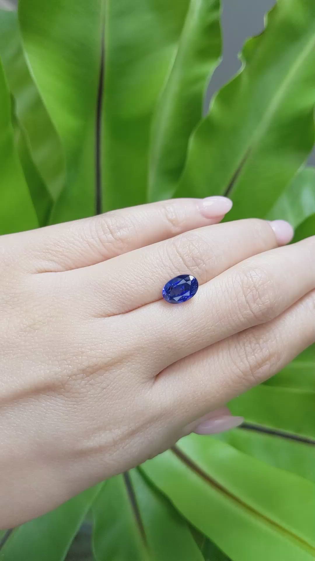 2.97 Ct. Blue Sapphire from Madagascar Size Video