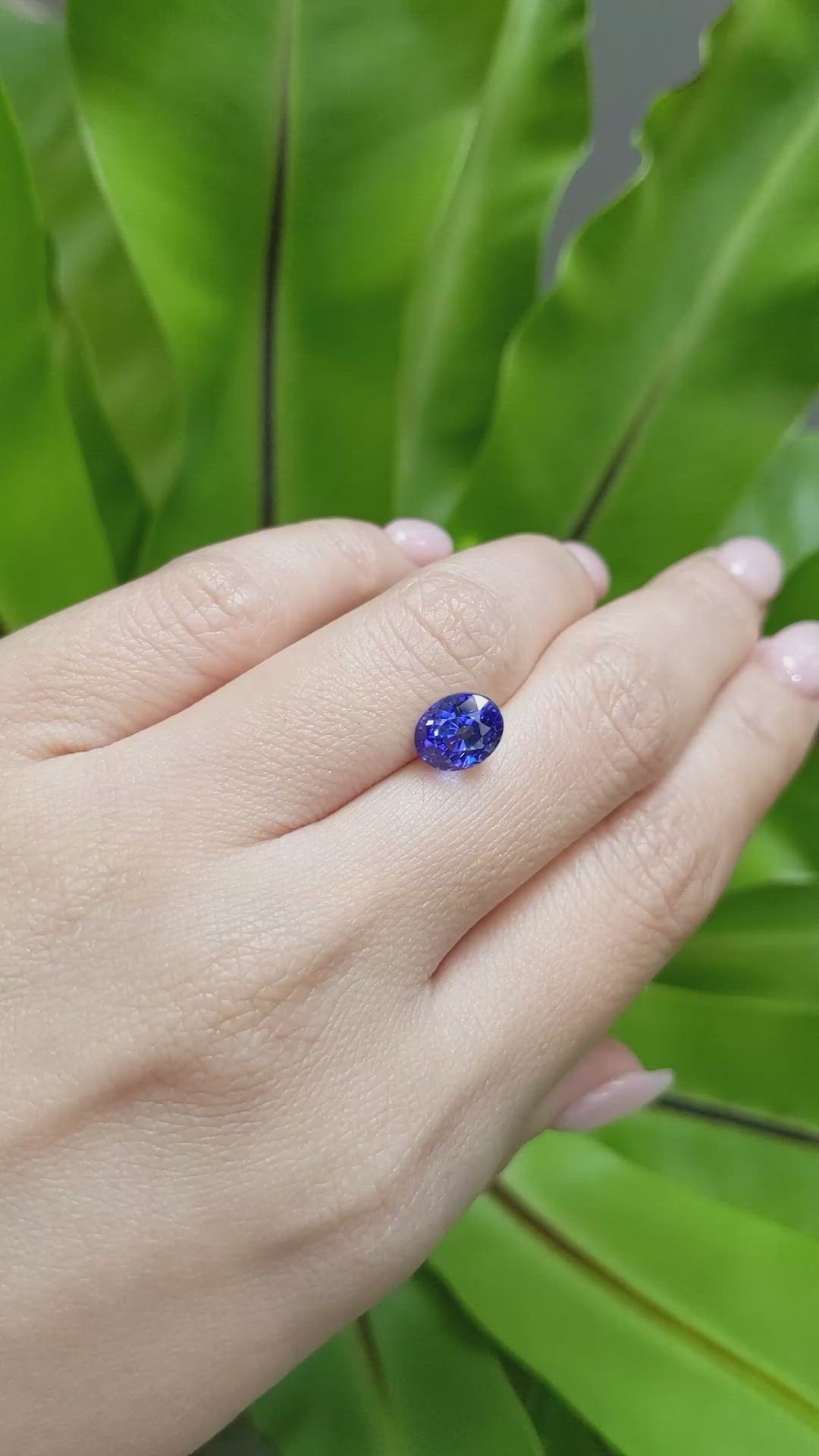 3.05 Ct. Blue Sapphire from Madagascar Size Video