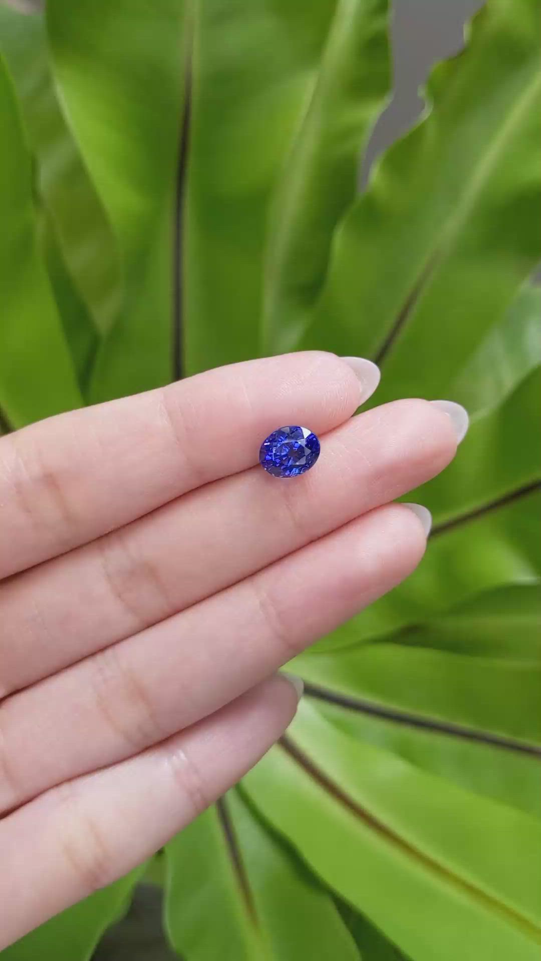 3.05 Ct. Blue Sapphire from Madagascar Size Video