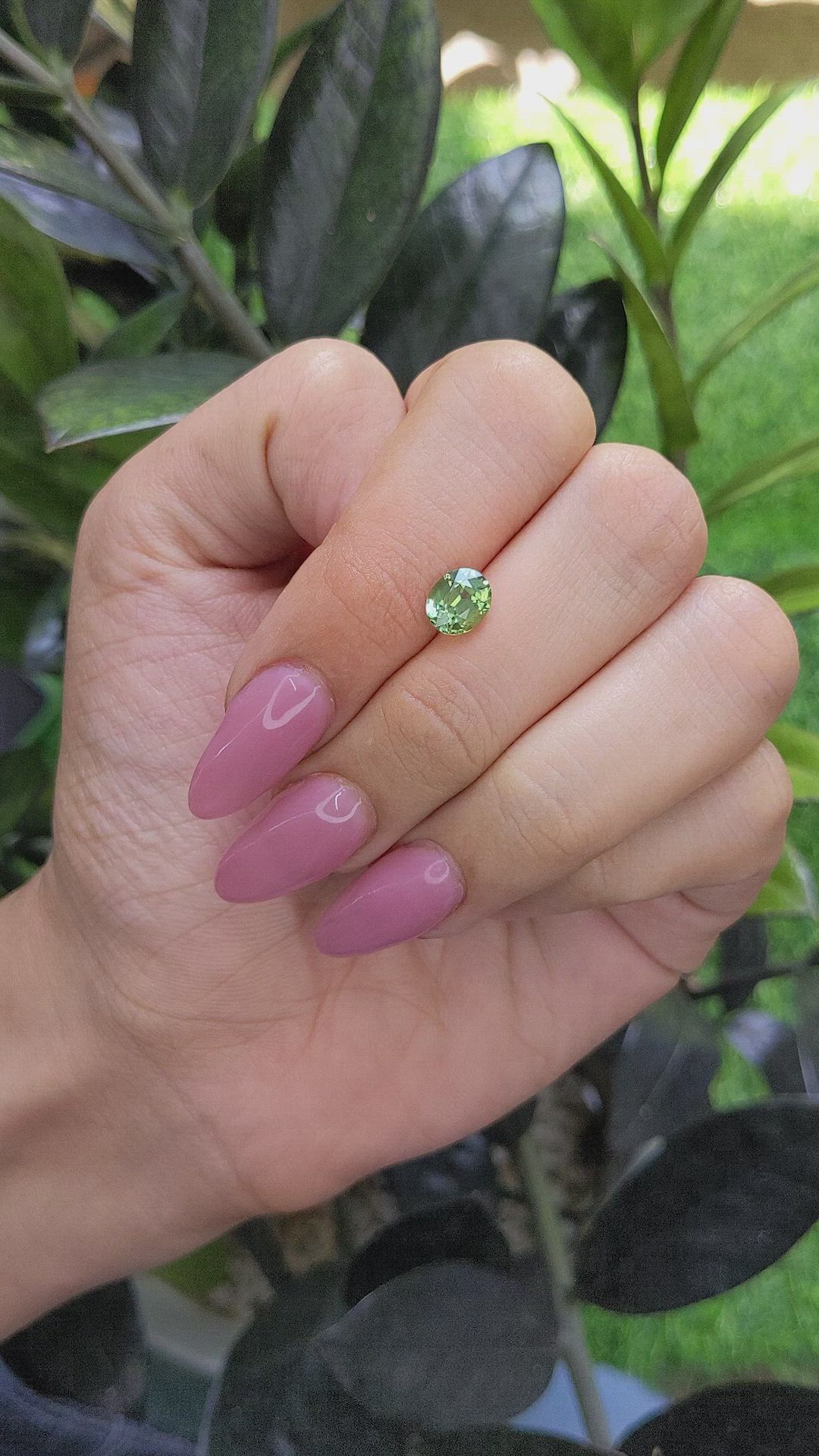 1.49 Ct. Green Sapphire from Madagascar Size Video