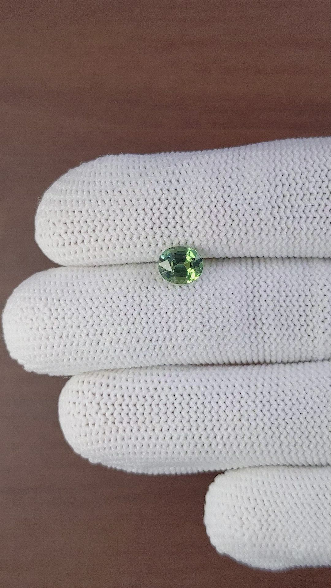 1.49 Ct. Green Sapphire from Madagascar Size Video