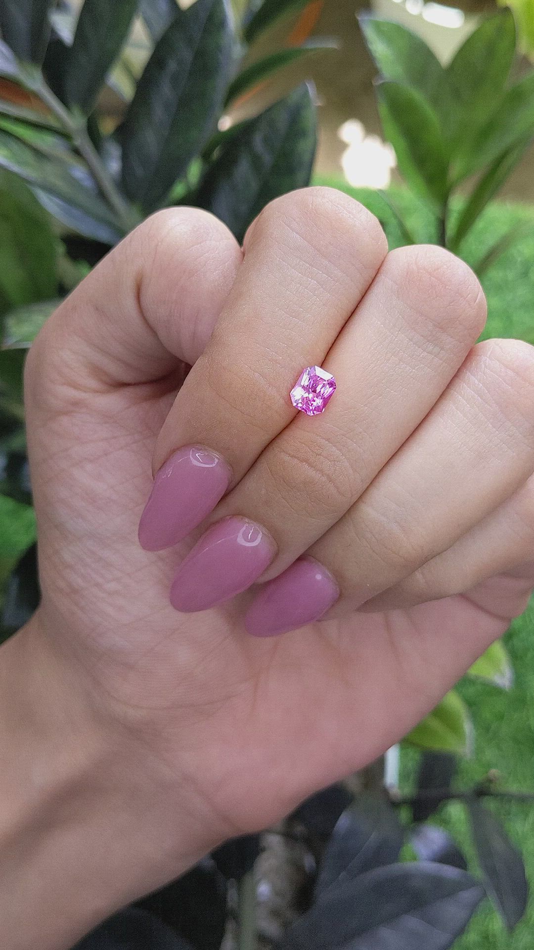 1.02 Ct. Pink Sapphire from Madagascar Size Video
