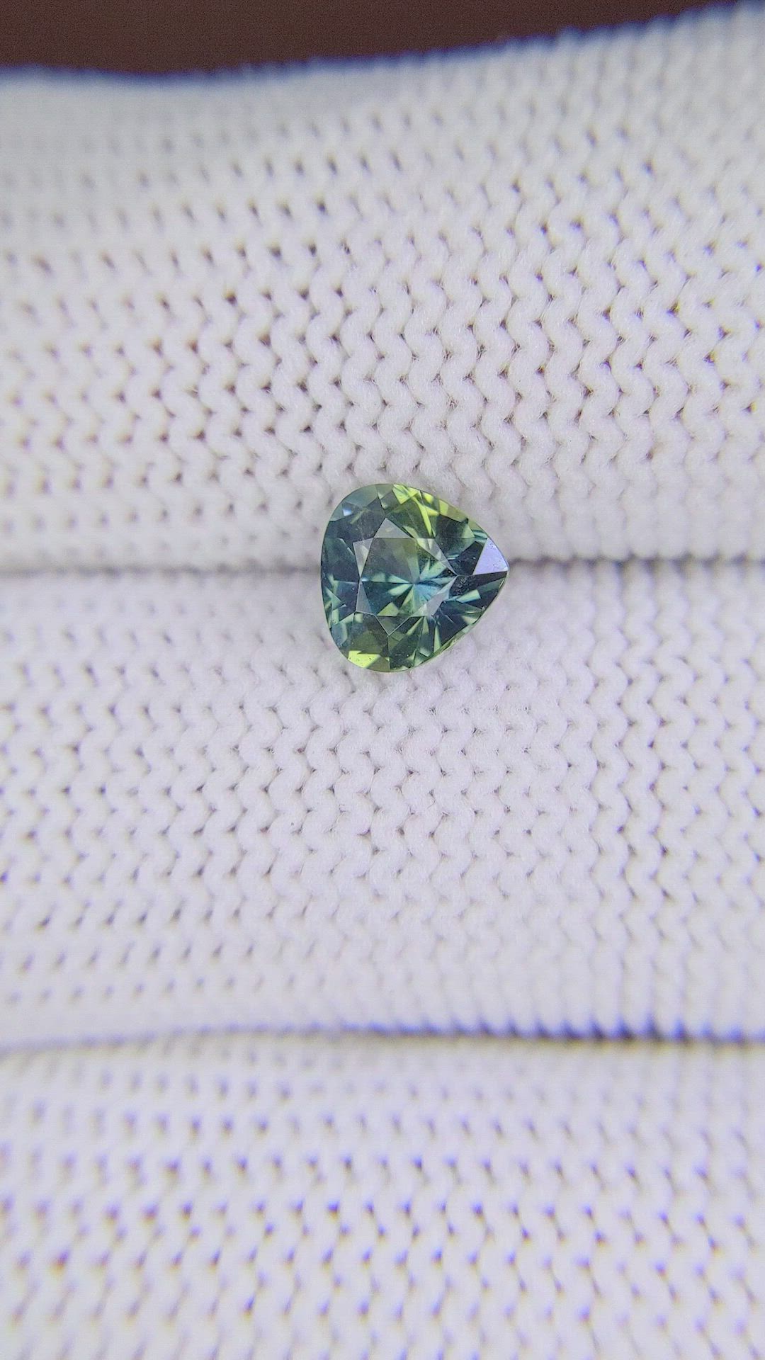 1.21 Ct. Bluish Green Sapphire from Madagascar Size Video