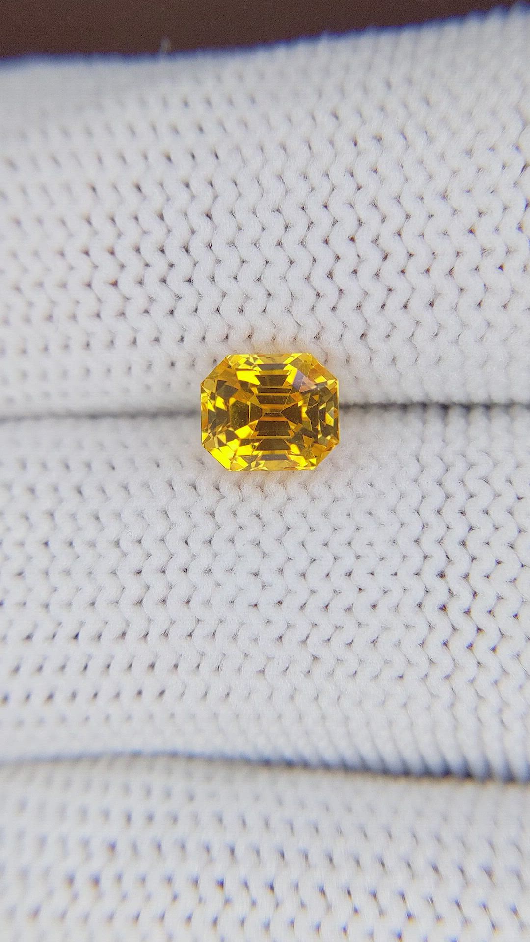 1.72 Ct. Orangish Yellow Sapphire from Ceylon (Sri Lanka) Size Video