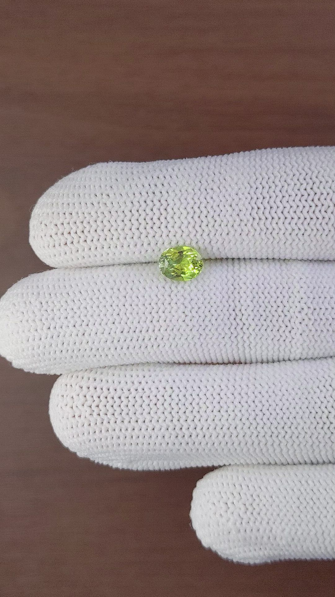 1.37 Ct. Green Sapphire from Tanzania Size Video