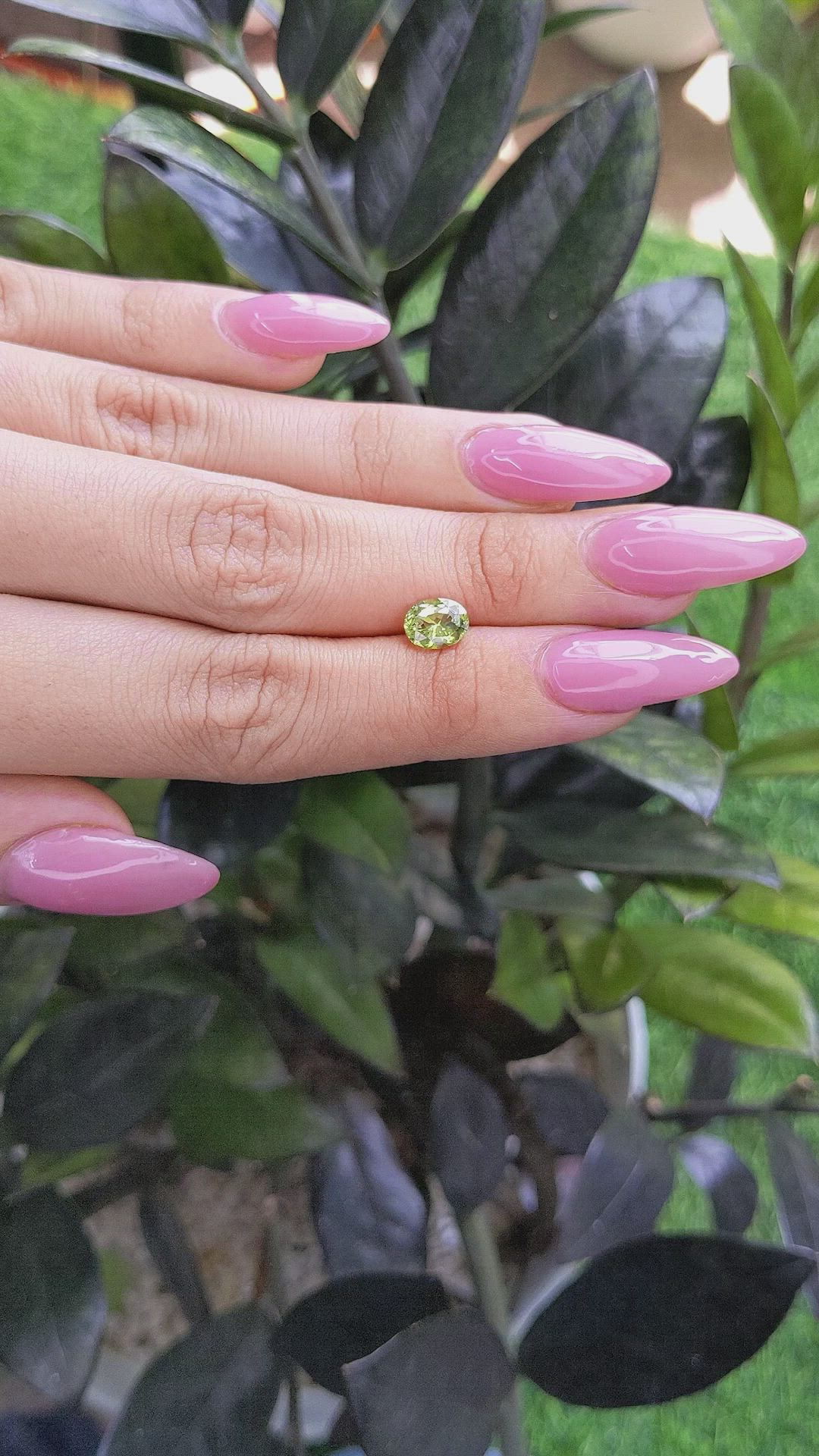 1.37 Ct. Green Sapphire from Tanzania Size Video