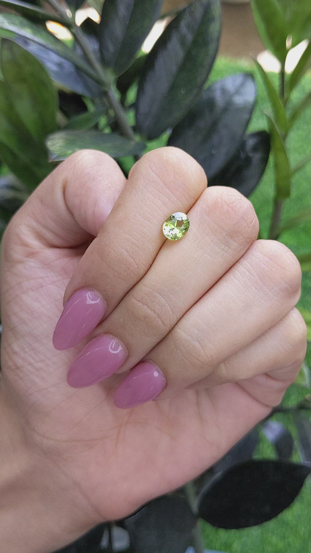 1.37 Ct. Green Sapphire from Tanzania Size Video