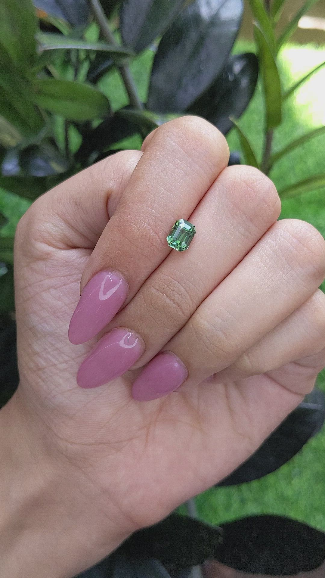 1.52 Ct. Green Sapphire from Madagascar Size Video